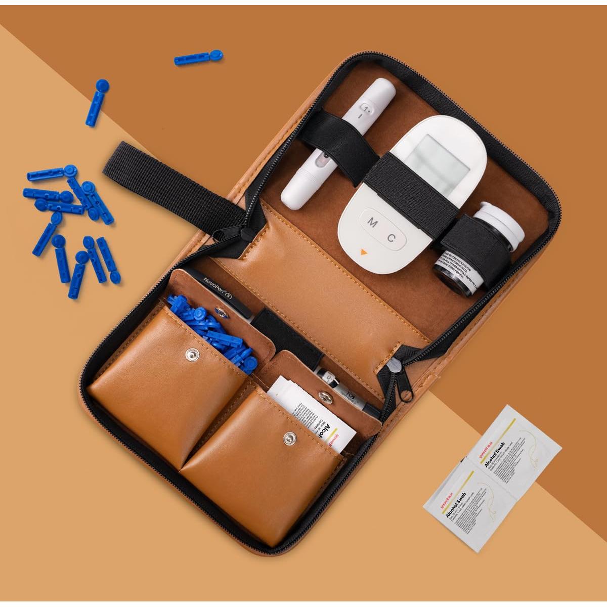 Funda de Cuero PU Ecológica SHBC para Monitor de Glucosa