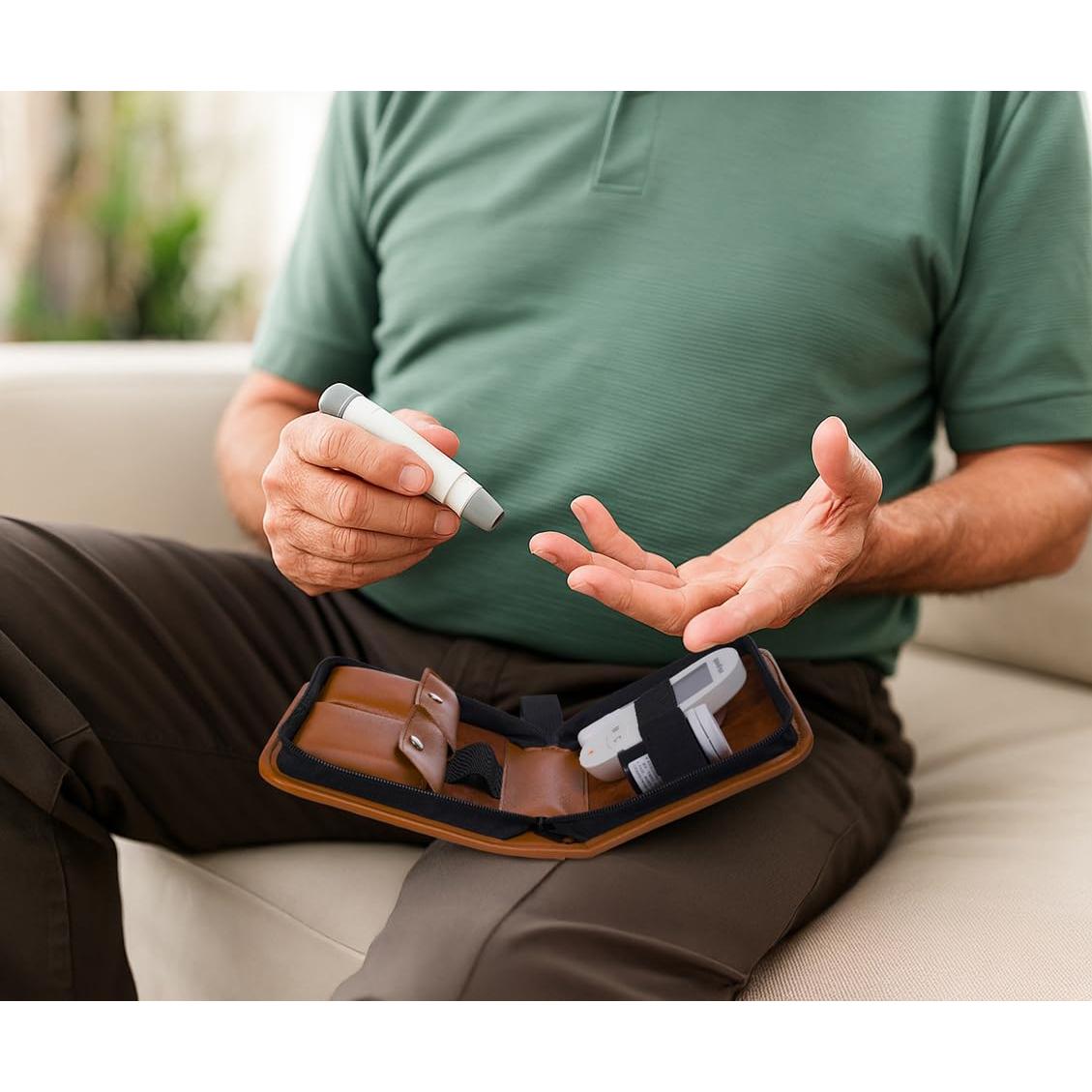 Funda de Cuero PU Ecológica SHBC para Monitor de Glucosa