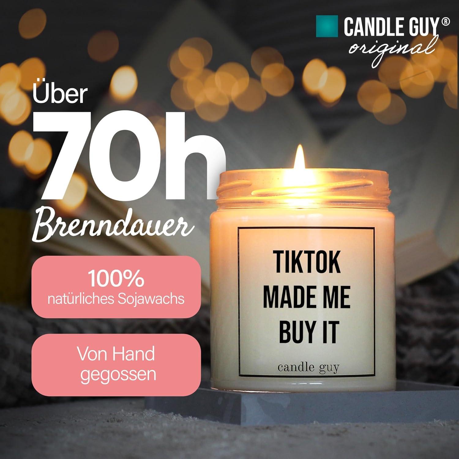 Vela Aromática Vegana 100% Cera de Soya - 70 Horas de Quemado