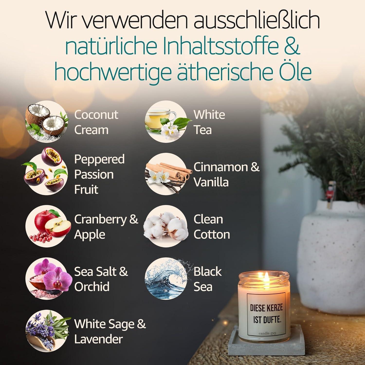 Vela Aromática Vegana 100% Cera de Soya - 70 Horas de Quemado