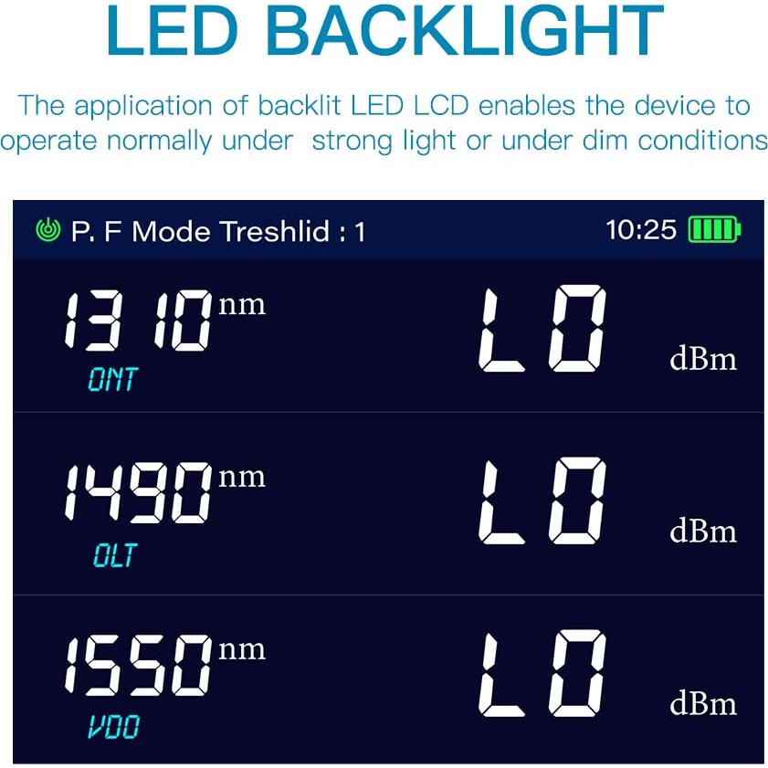 Medidor de Potencia Óptica Orientek TPN-35 SC-APC 1490nm 1550nm 1310nm