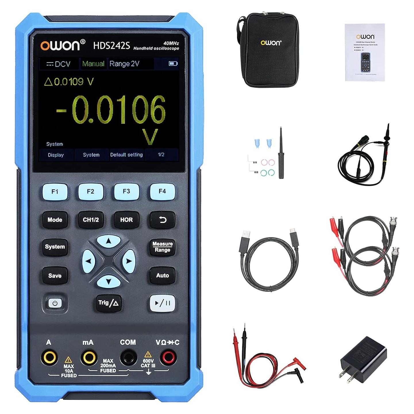 Osciloscopio Digital OWON HDS242S 40MHz 2CH Multímetro USB