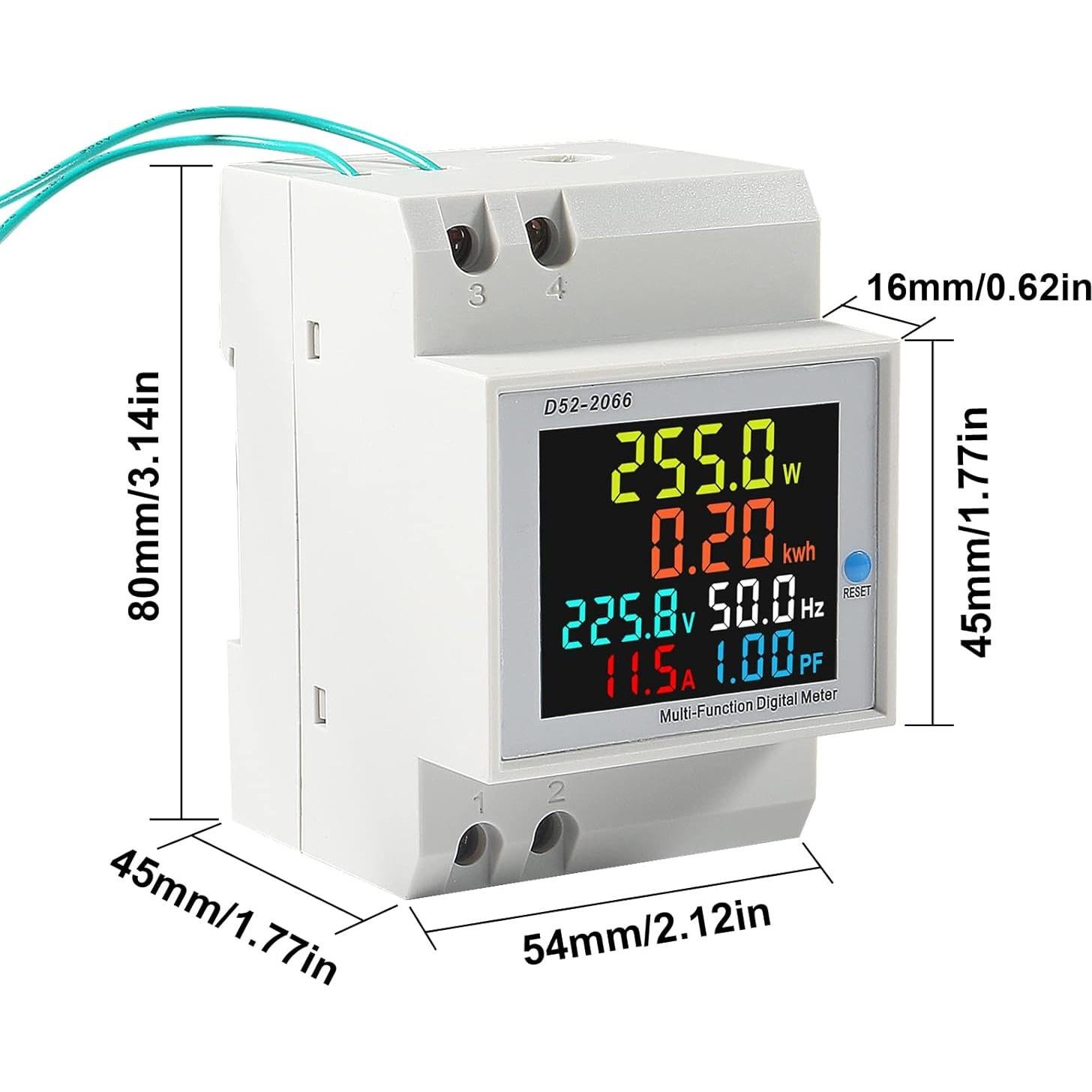 Medidor de energía AC DORHEA 40-300V 100A multímetro LCD