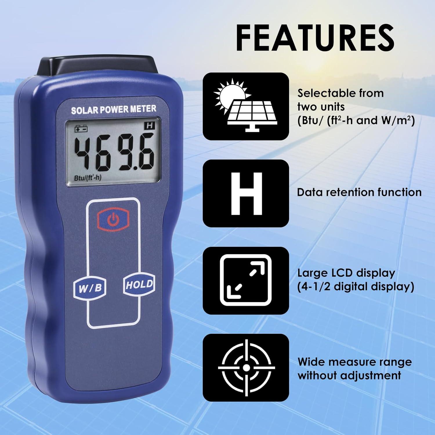 Medidor de Energía Solar Digital DANOPLUS con Alta Precisión