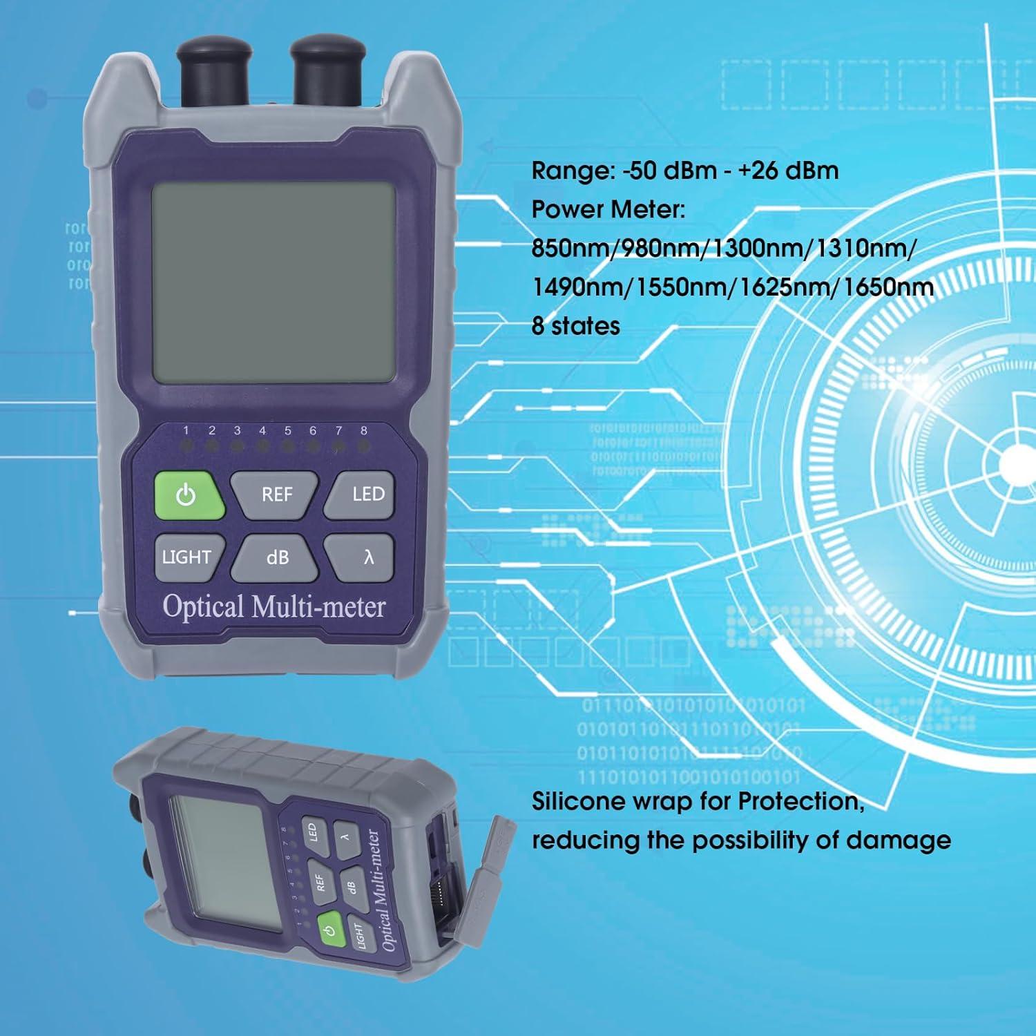 Probador de fibra óptica 4 en 1 Fyboptwu OPM y VFL 2mW