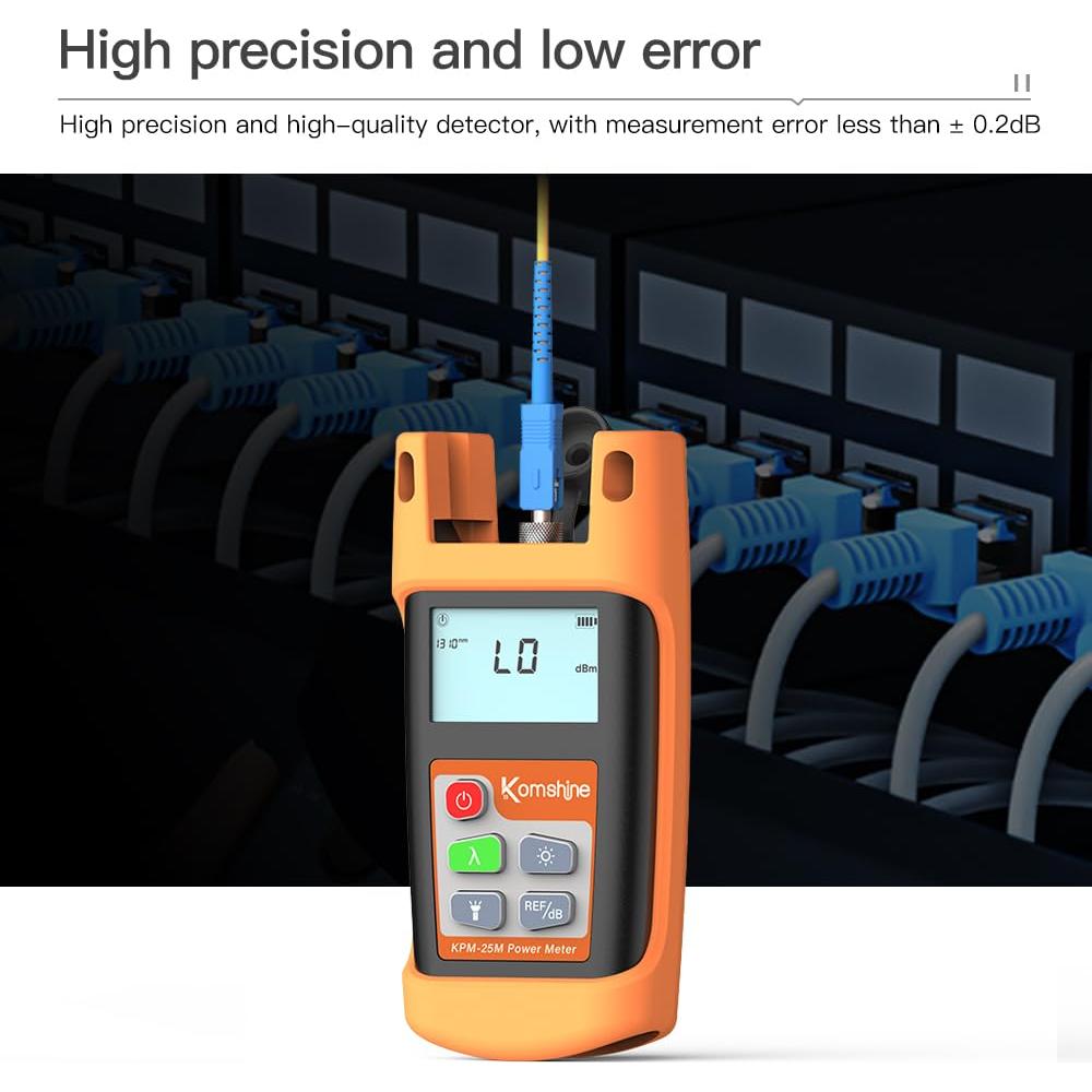 Medidor de Potencia de Fibra KomShine KPM-25 -70 a +6dB 850-1625nm