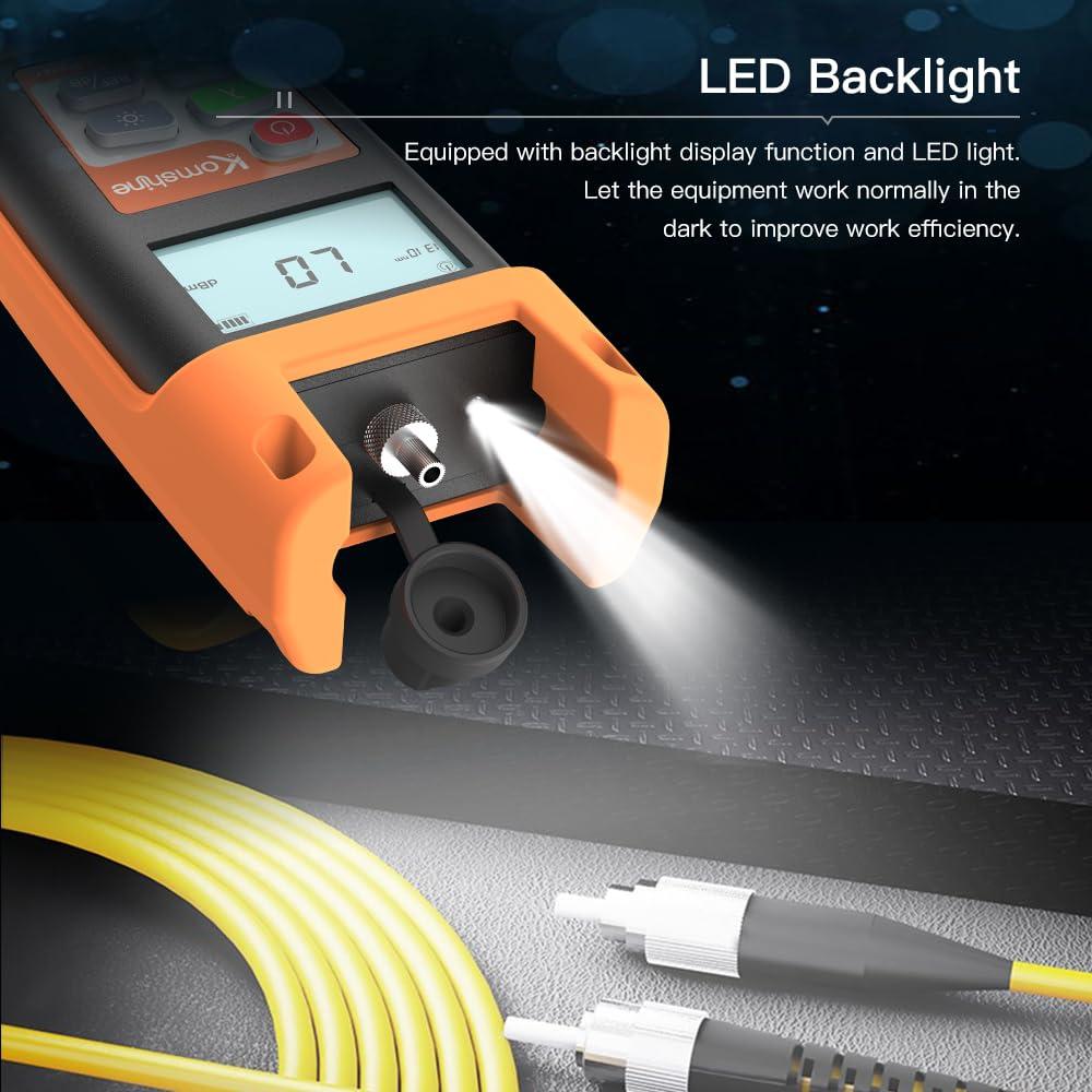 Medidor de Potencia de Fibra KomShine KPM-25 -70 a +6dB 850-1625nm