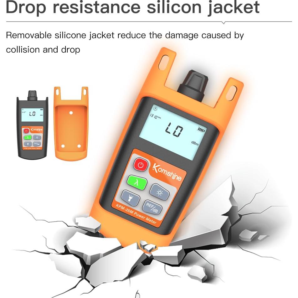 Medidor de Potencia de Fibra KomShine KPM-25 -70 a +6dB 850-1625nm
