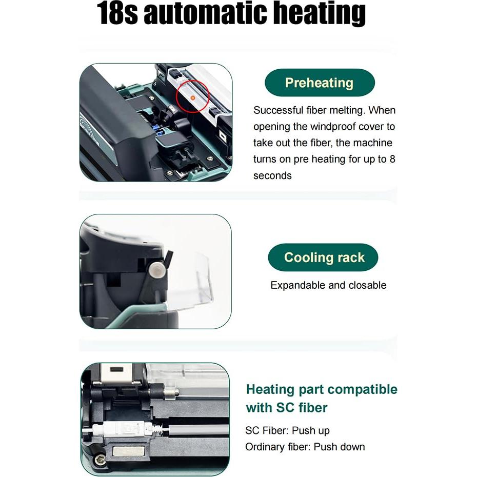 Máquina de Empalme de Fibra Óptica Yide Ai-6 con OPM y VFL