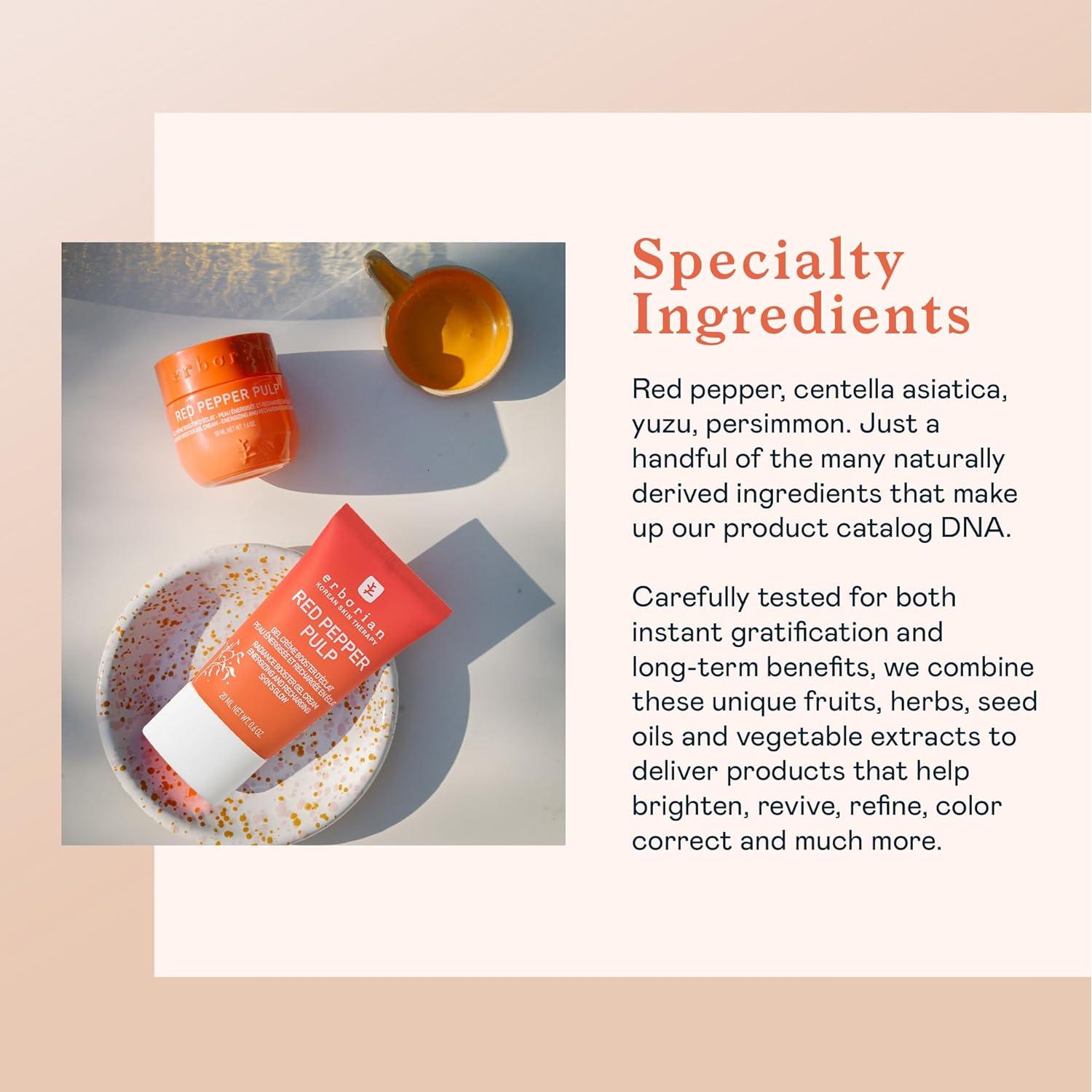 Gel Hidratante Facial Erborian Pimiento Rojo 17g - Piel Iluminada