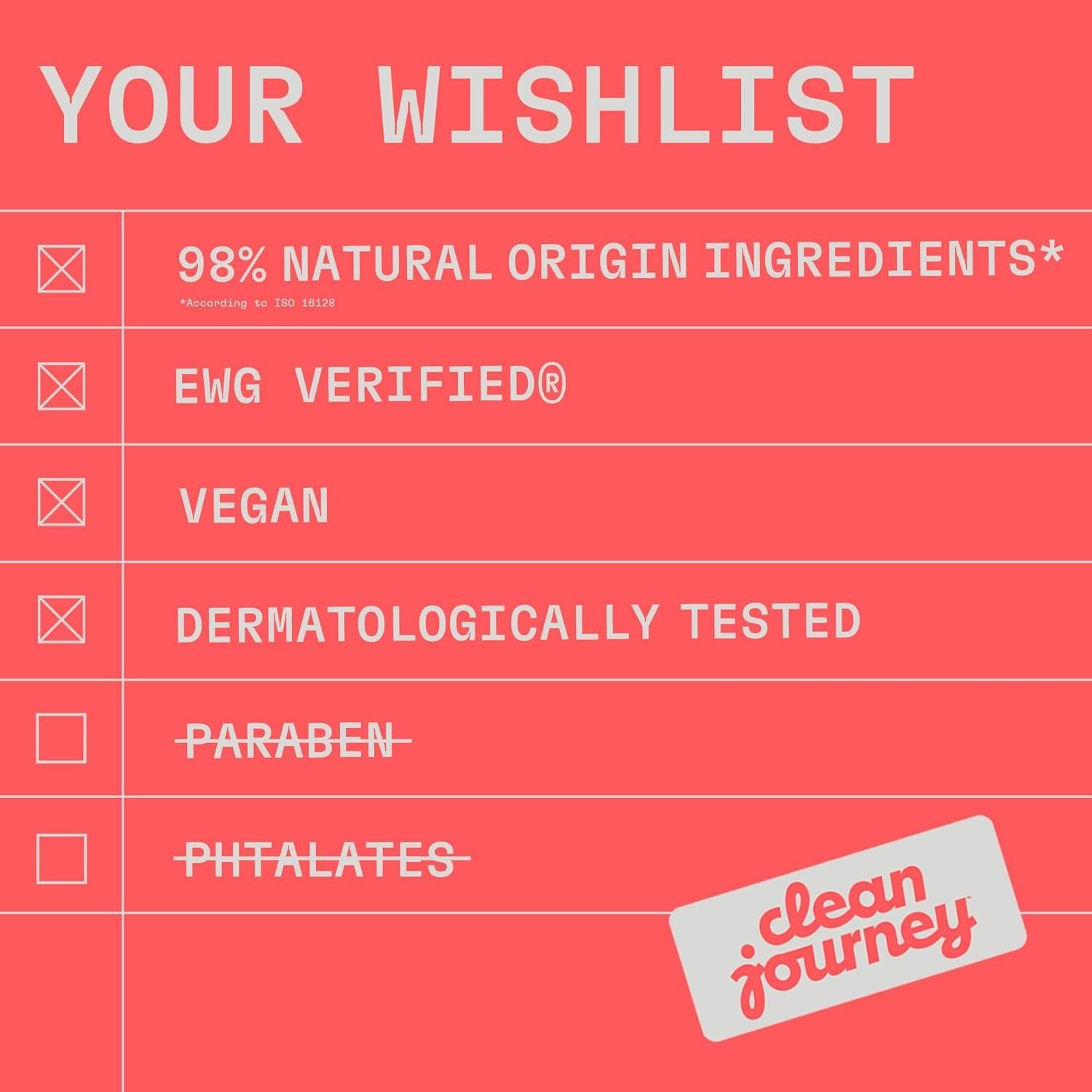 Gel de Ducha CleanJourney 354 ml Vegano Niacinamida Cítrico