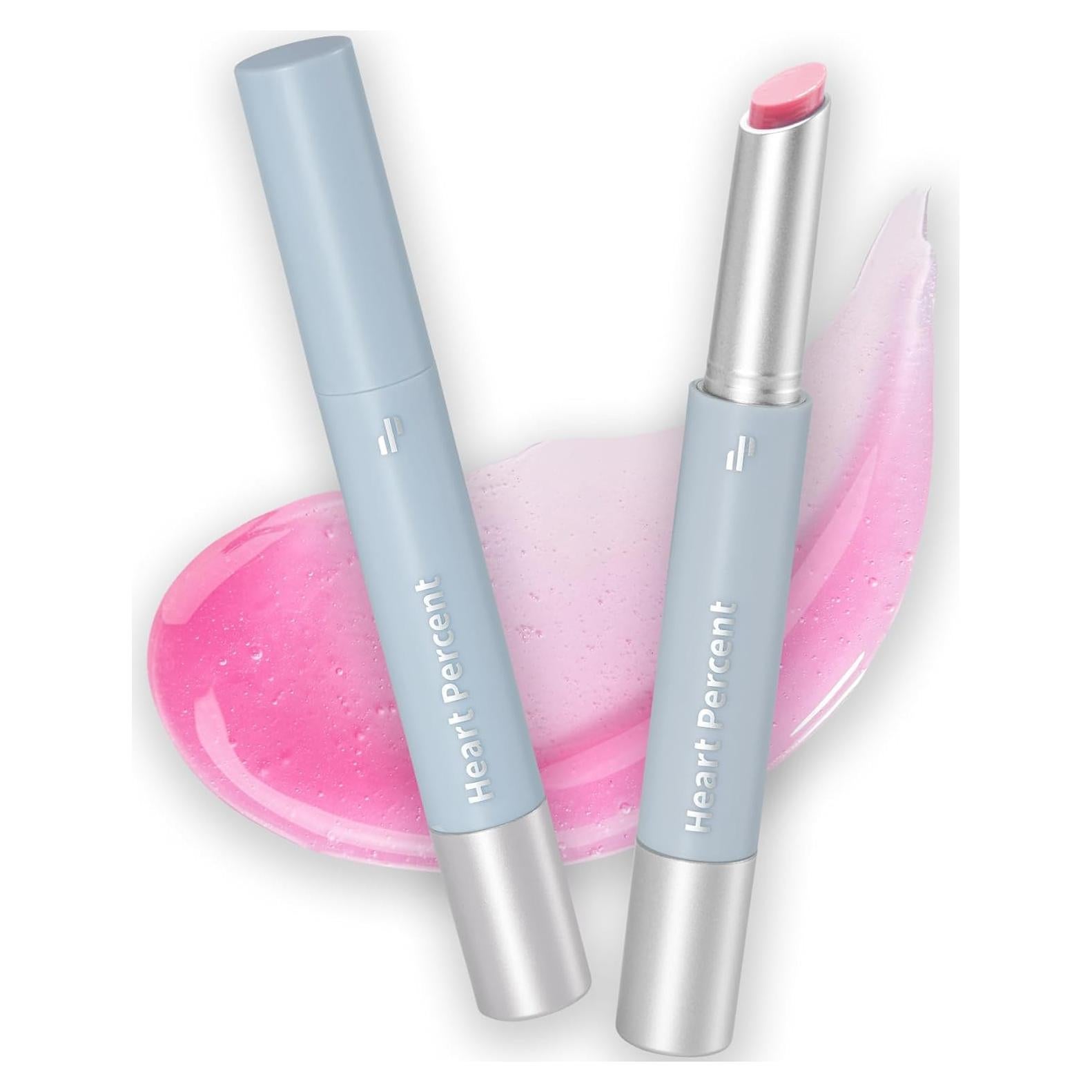 Heart Percent Dote On Mood Dewy Melting Lipstick High-Shine Glow & Wet Look Glossy Finish Lip Color, #01. Dewy Glow