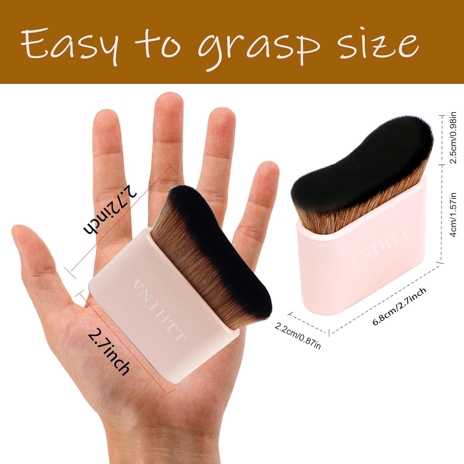 Brocha Autobronceadora Kabuki VNIHTT - Aplicador Vegano 6.81cm