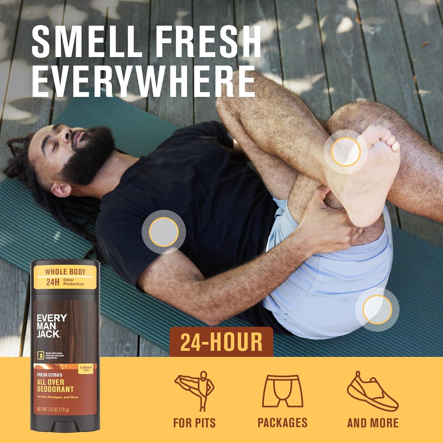 Desodorante Every Man Jack 74g - Paquete de 3 Aromas Variados