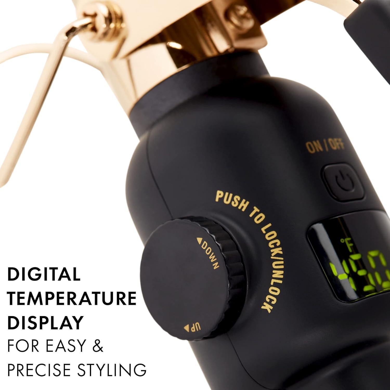 Plancha de Rizar Digital Hot Tools 24K Gold 1'' 232°C