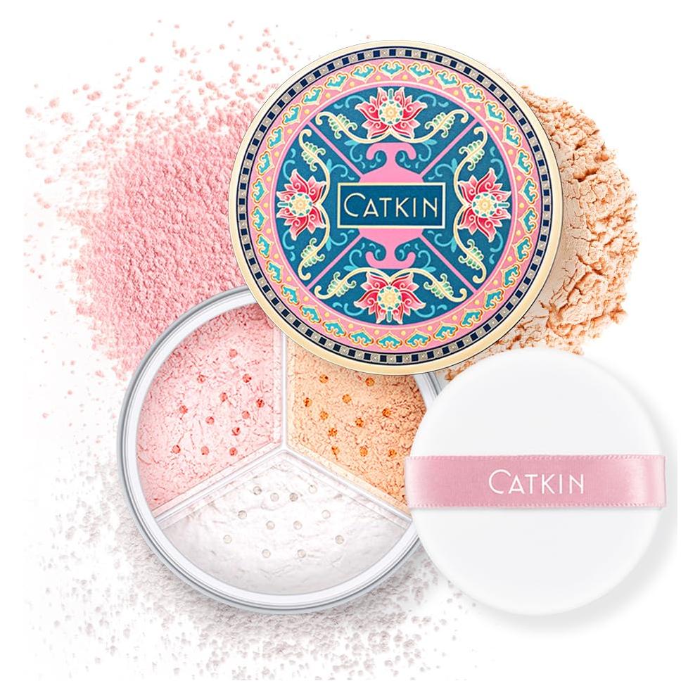 Polvo Suelto Fijador CATKIN - 3 Colores para Piel Grasa