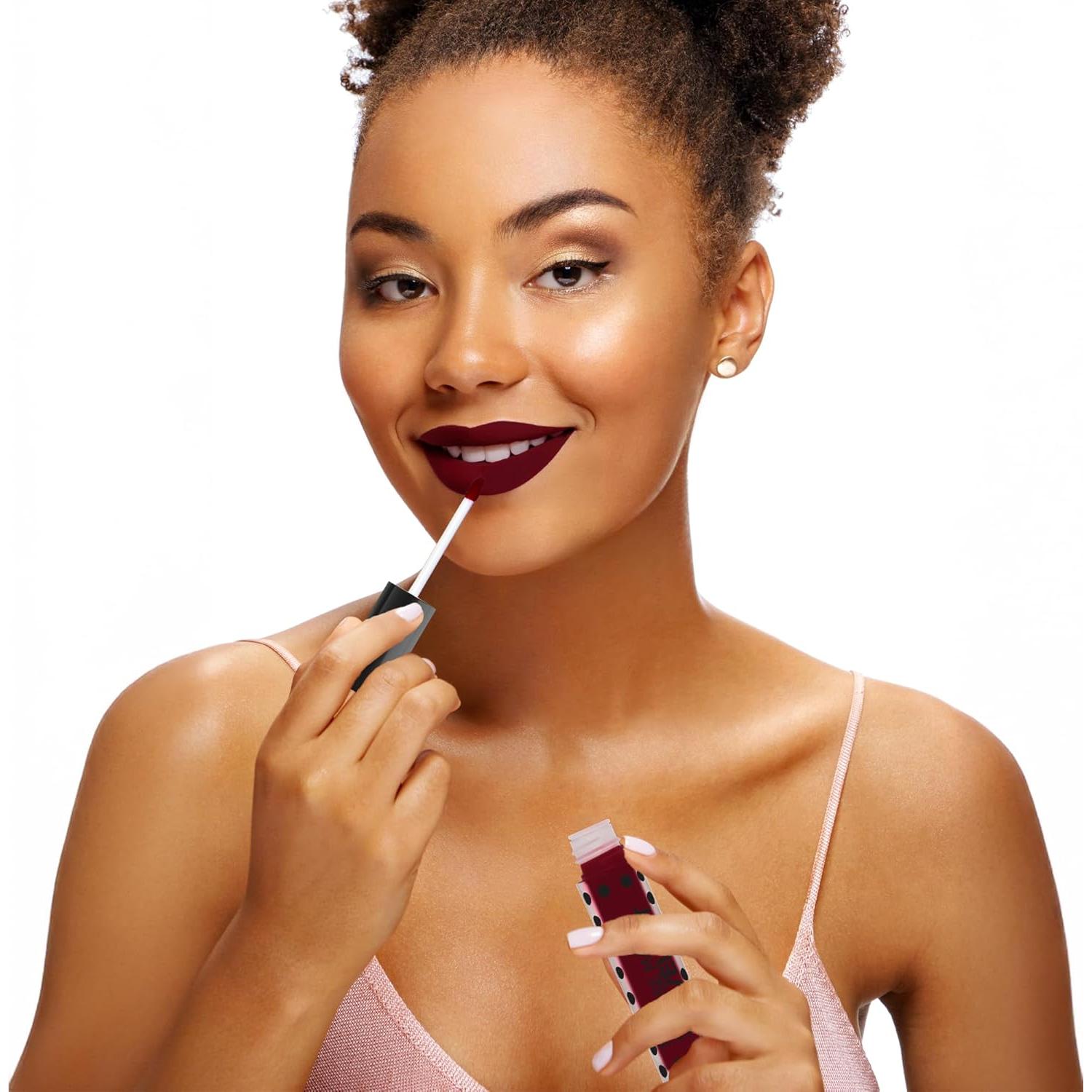 Labial Líquido Mate Terciopelo Sacha Cosméticos 5.9 ml Rojo