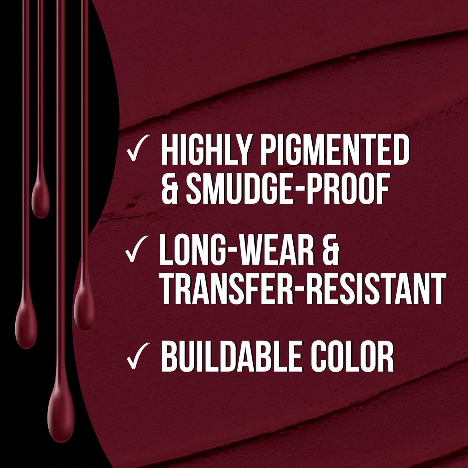 Labial Líquido Mate Terciopelo Sacha Cosméticos 5.9 ml Rojo