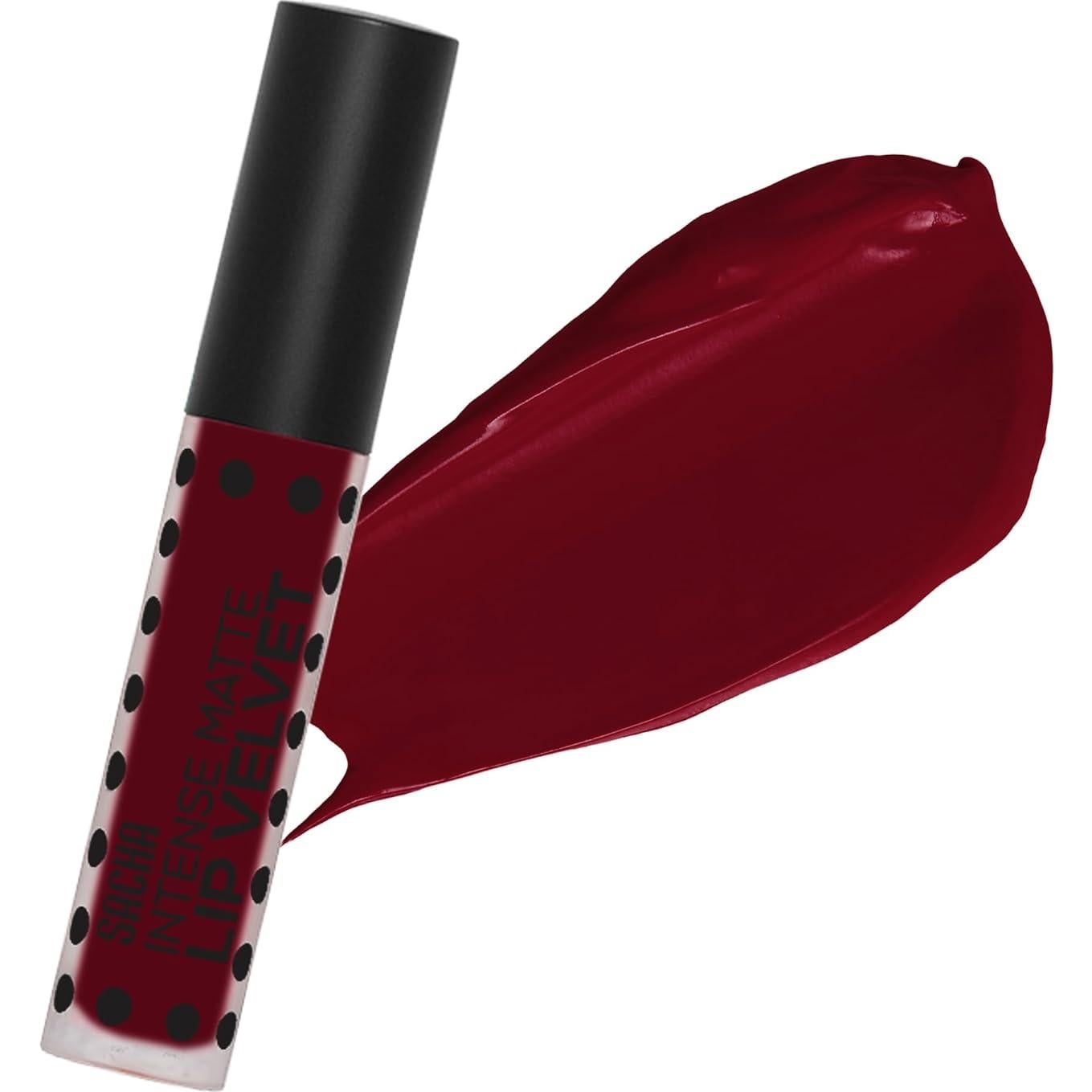 Labial Líquido Mate Terciopelo Sacha Cosméticos 5.9 ml Rojo