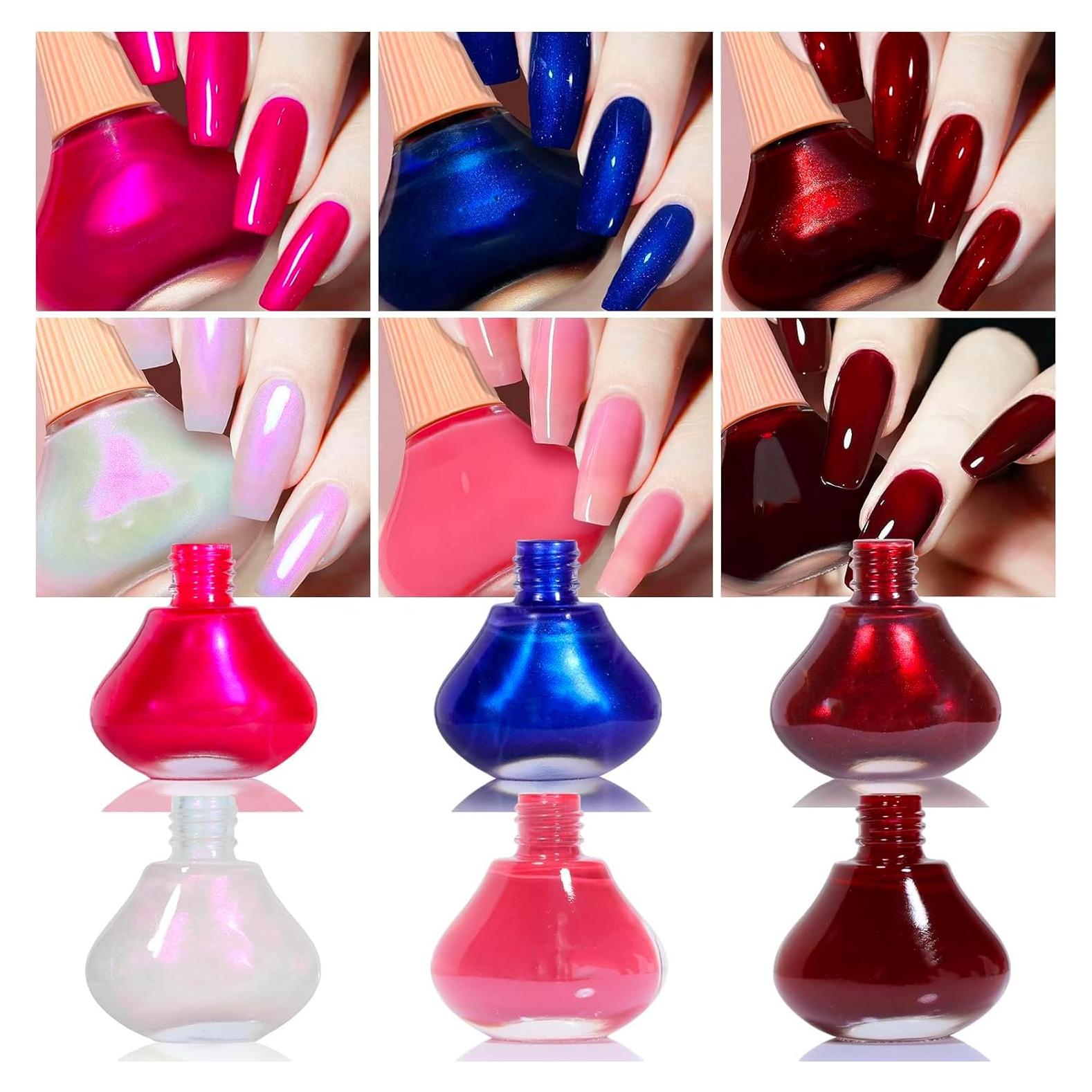 Esmaltes de Uñas COSMOO 12ml x6 Secado Rápido Ultracromo