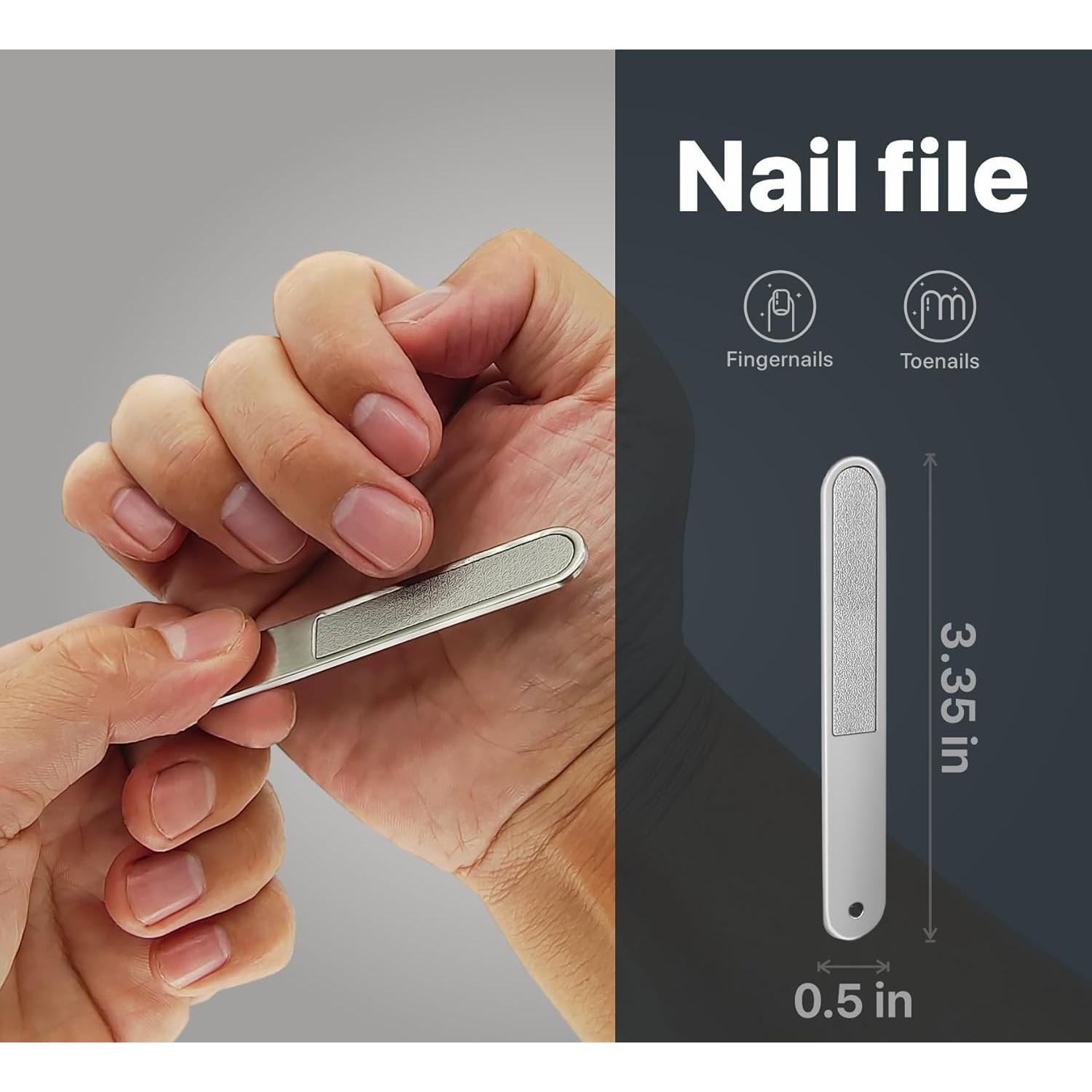 Konovo Kit de Cuidado de Uñas 5 Piezas Acero Inoxidable