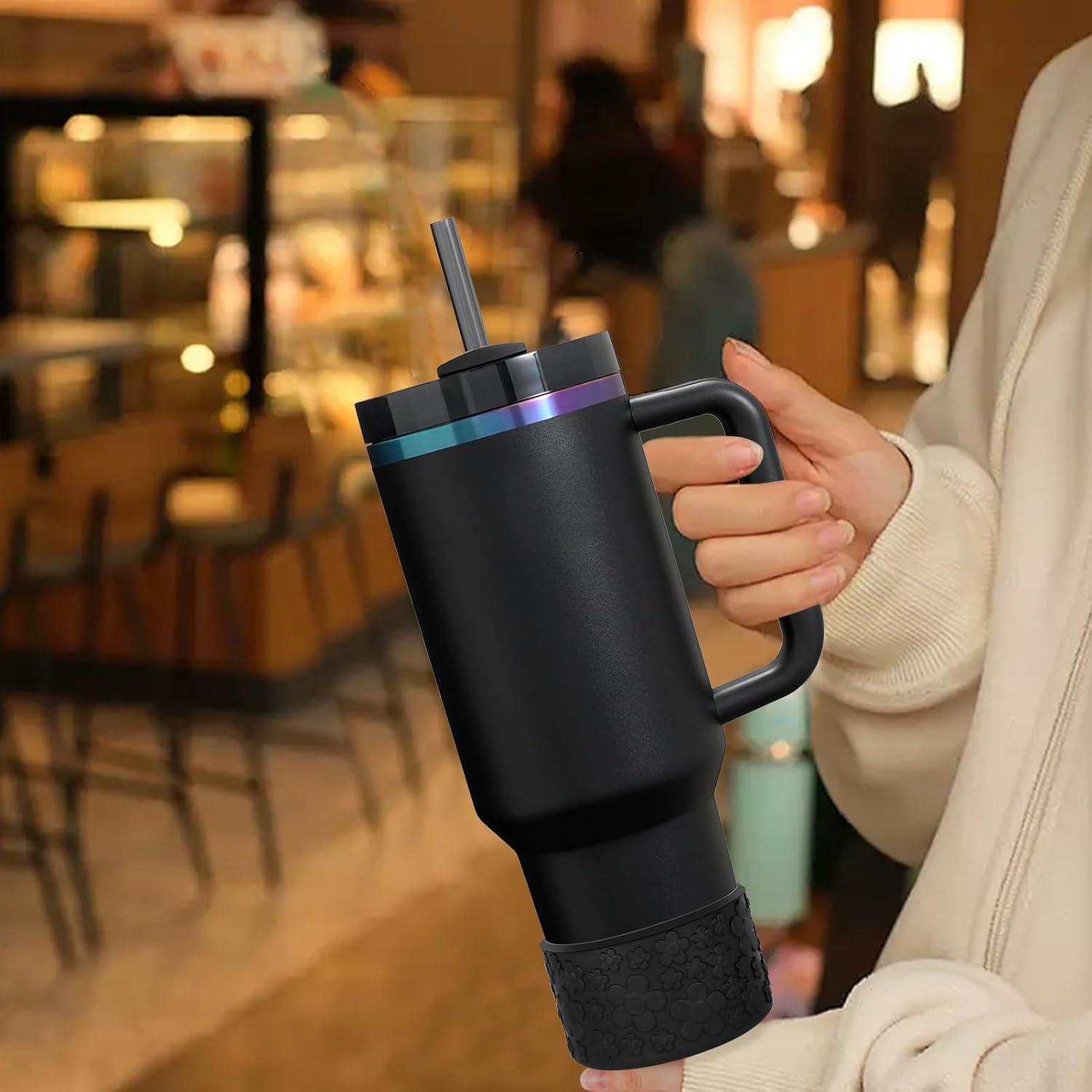 Funda de Silicona Floral ZXFYE para Botellas Stanley 30-40oz