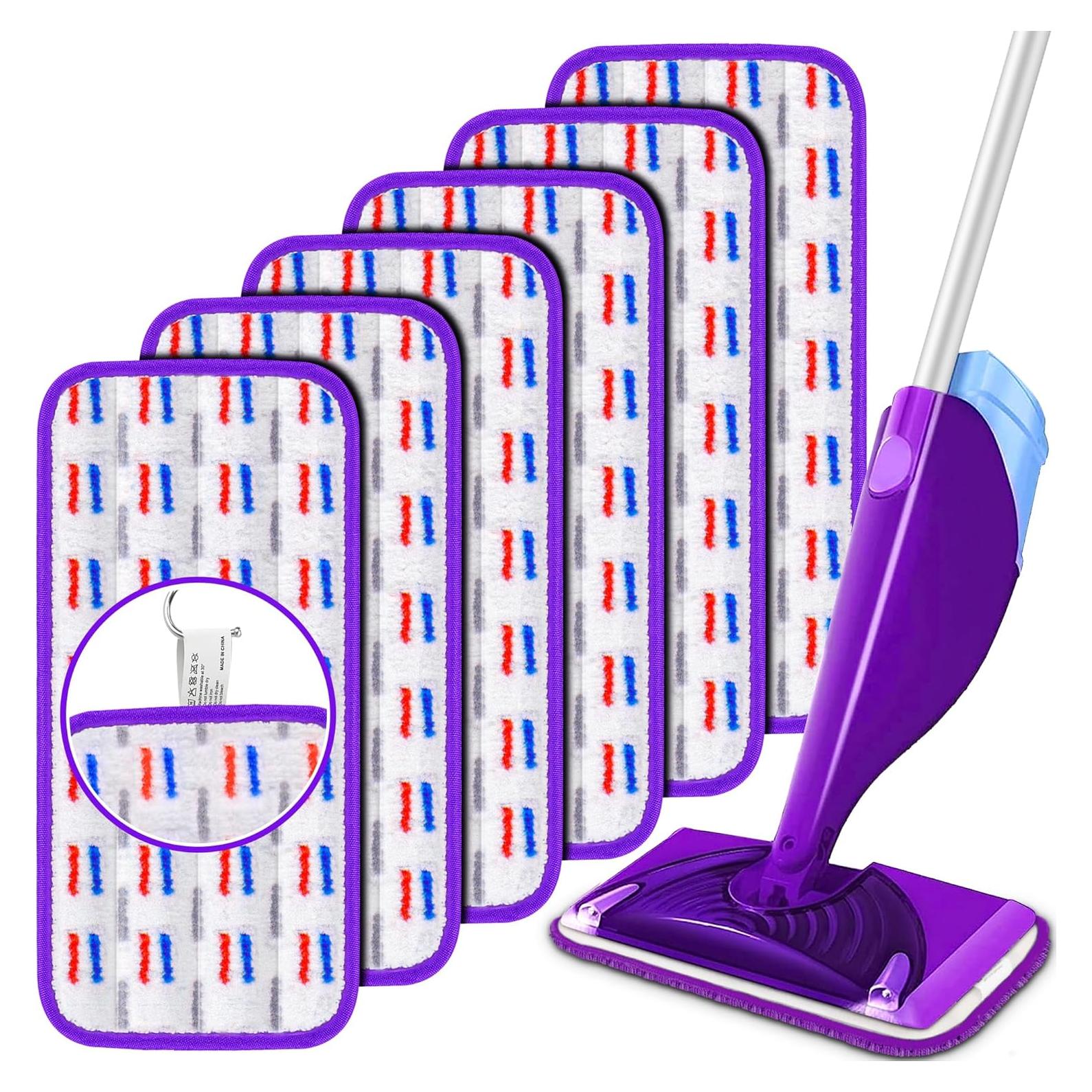 6 Almohadillas Reutilizables para Mopa Swiffer WetJet UMAYCOOL