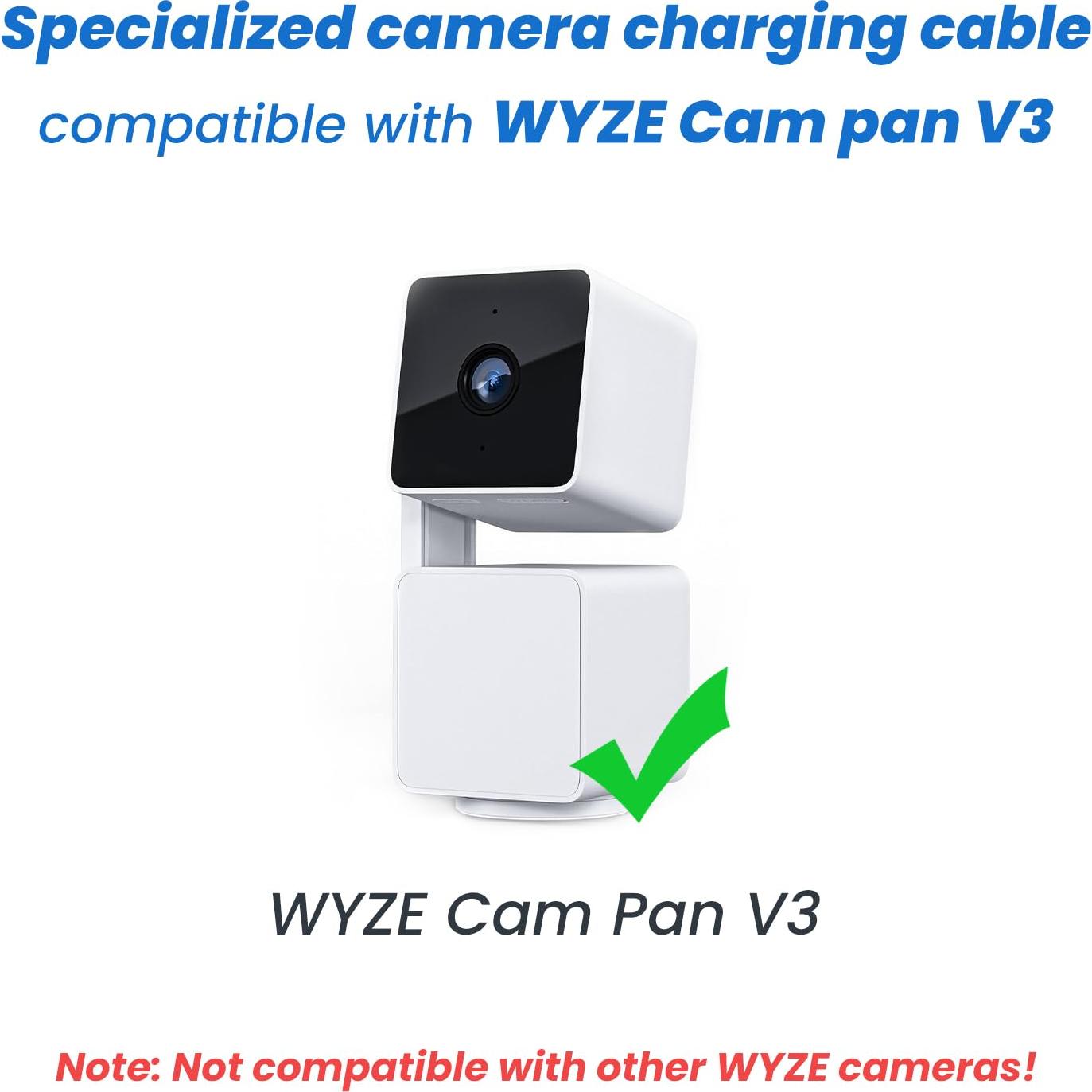 Cable de Extensión de Poder 3m para Wyze Cam Pan v3 - Blanco