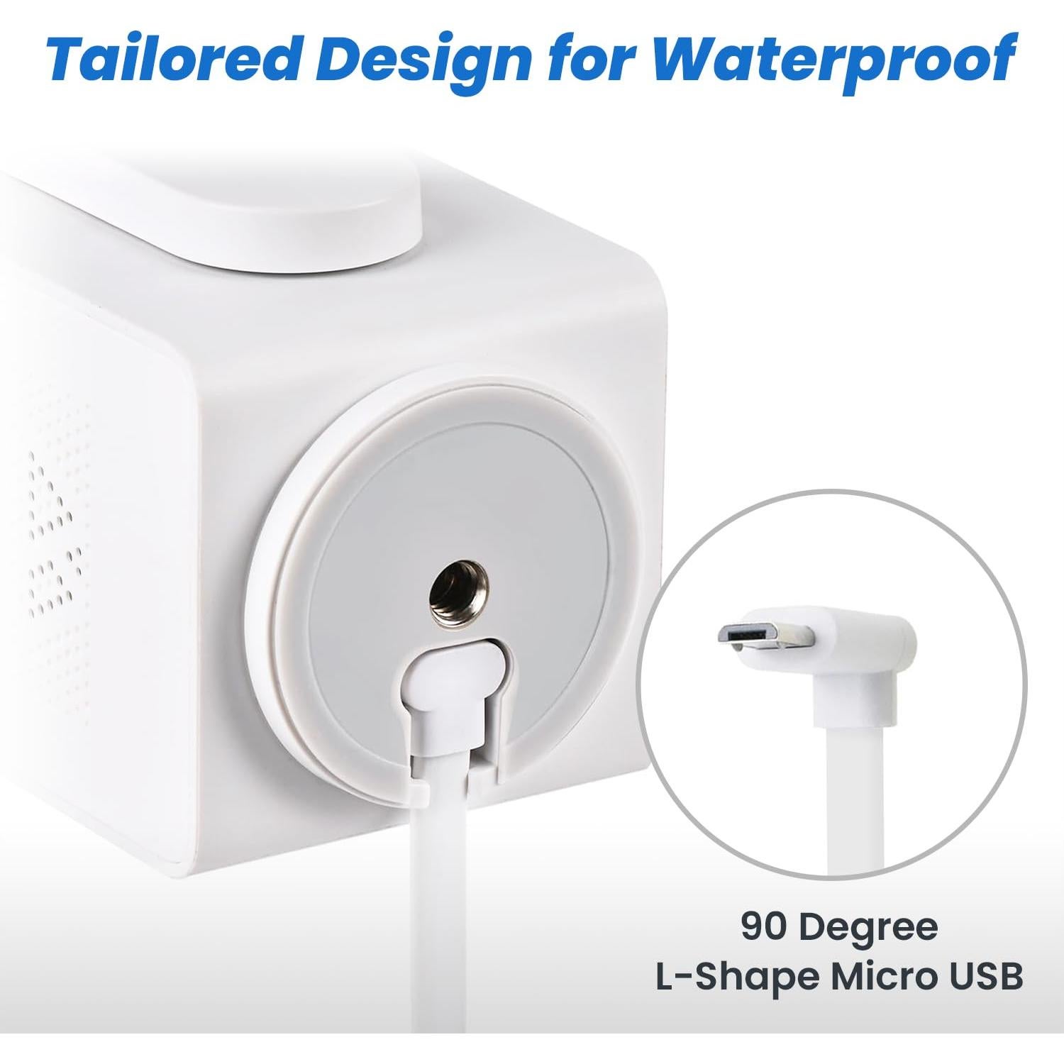 Cable de Extensión de Poder 3m para Wyze Cam Pan v3 - Blanco