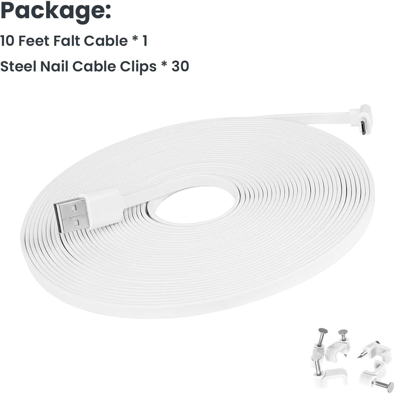 Cable de Extensión de Poder 3m para Wyze Cam Pan v3 - Blanco