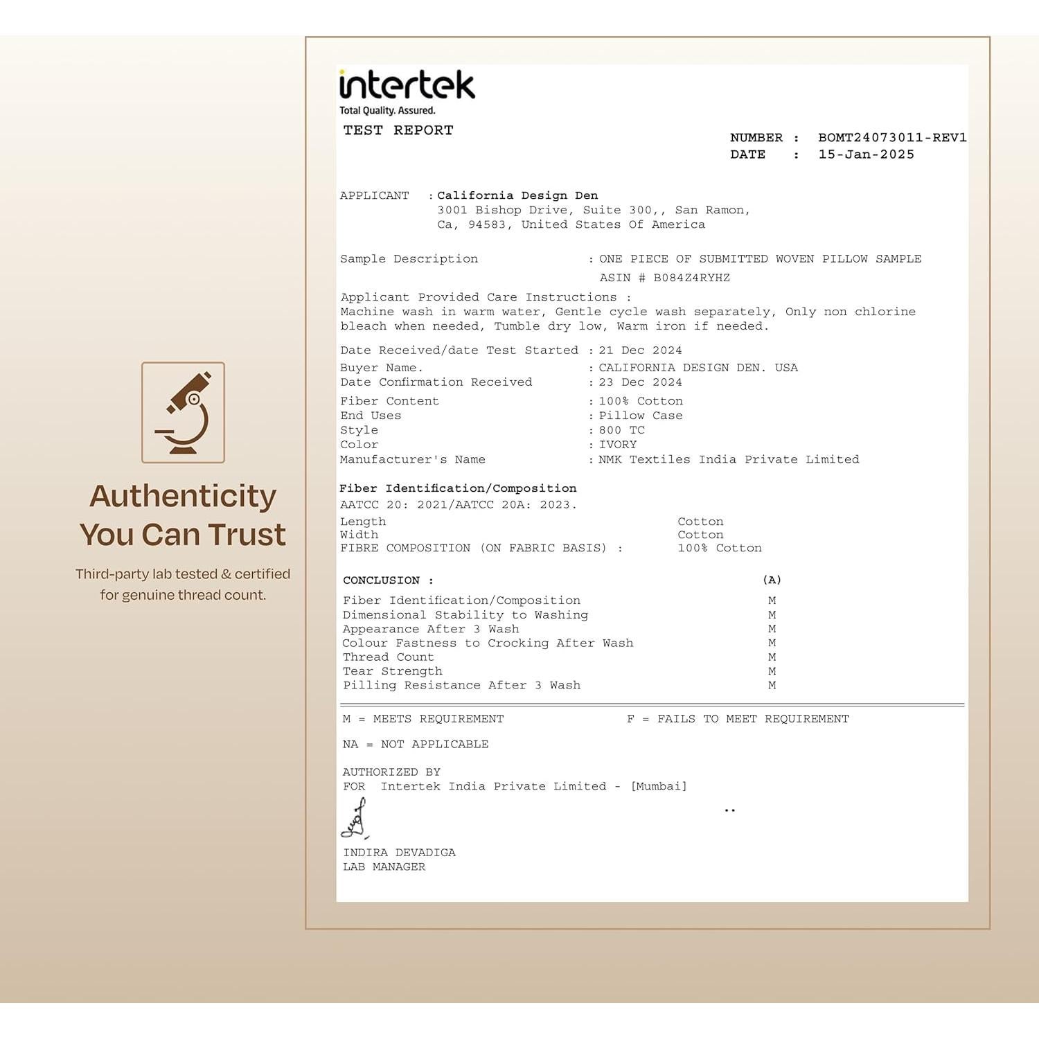 Conjunto de Sábanas Twin California Design Den 800 Hilos Algodón Satén