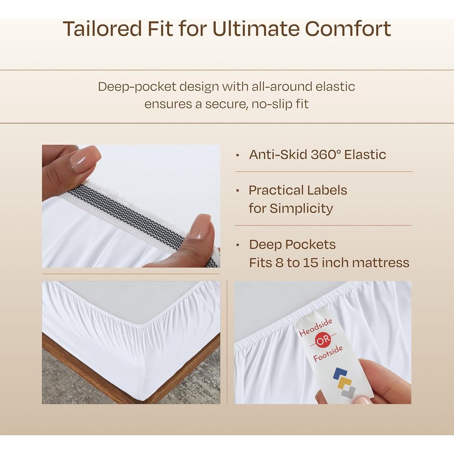 Conjunto de Sábanas Twin California Design Den 800 Hilos Algodón Satén