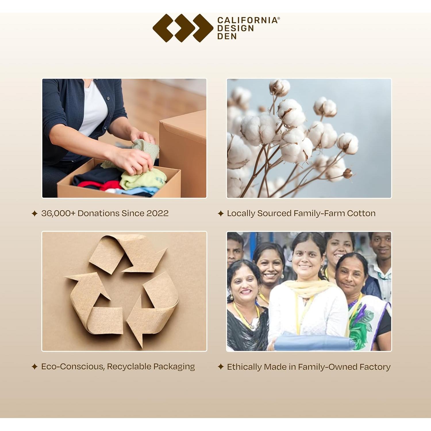 Conjunto de Sábanas Twin California Design Den 800 Hilos Algodón Satén