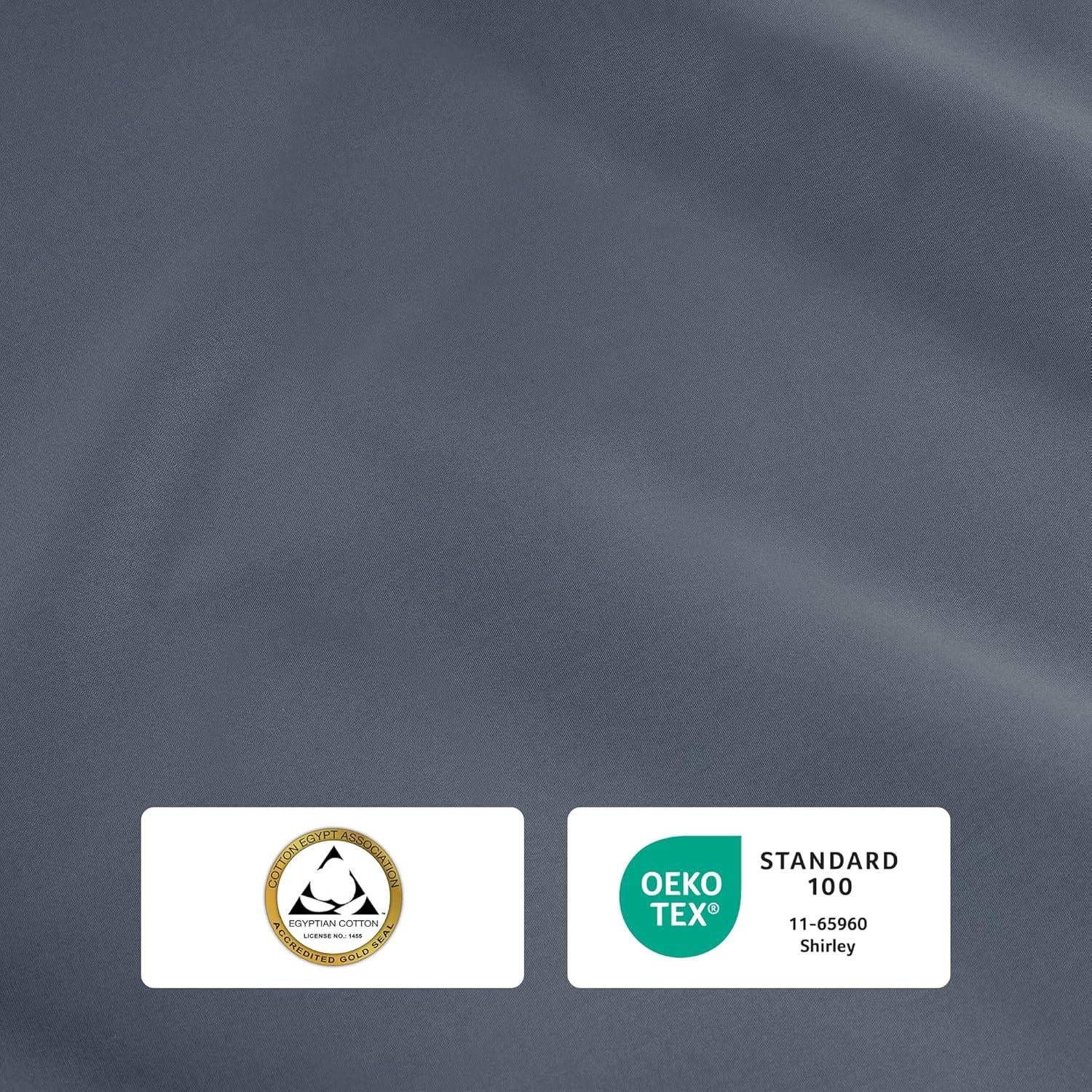 Juego de Sábanas Individual 100% Algodón Egipcio IZOD - Pizarra Azul