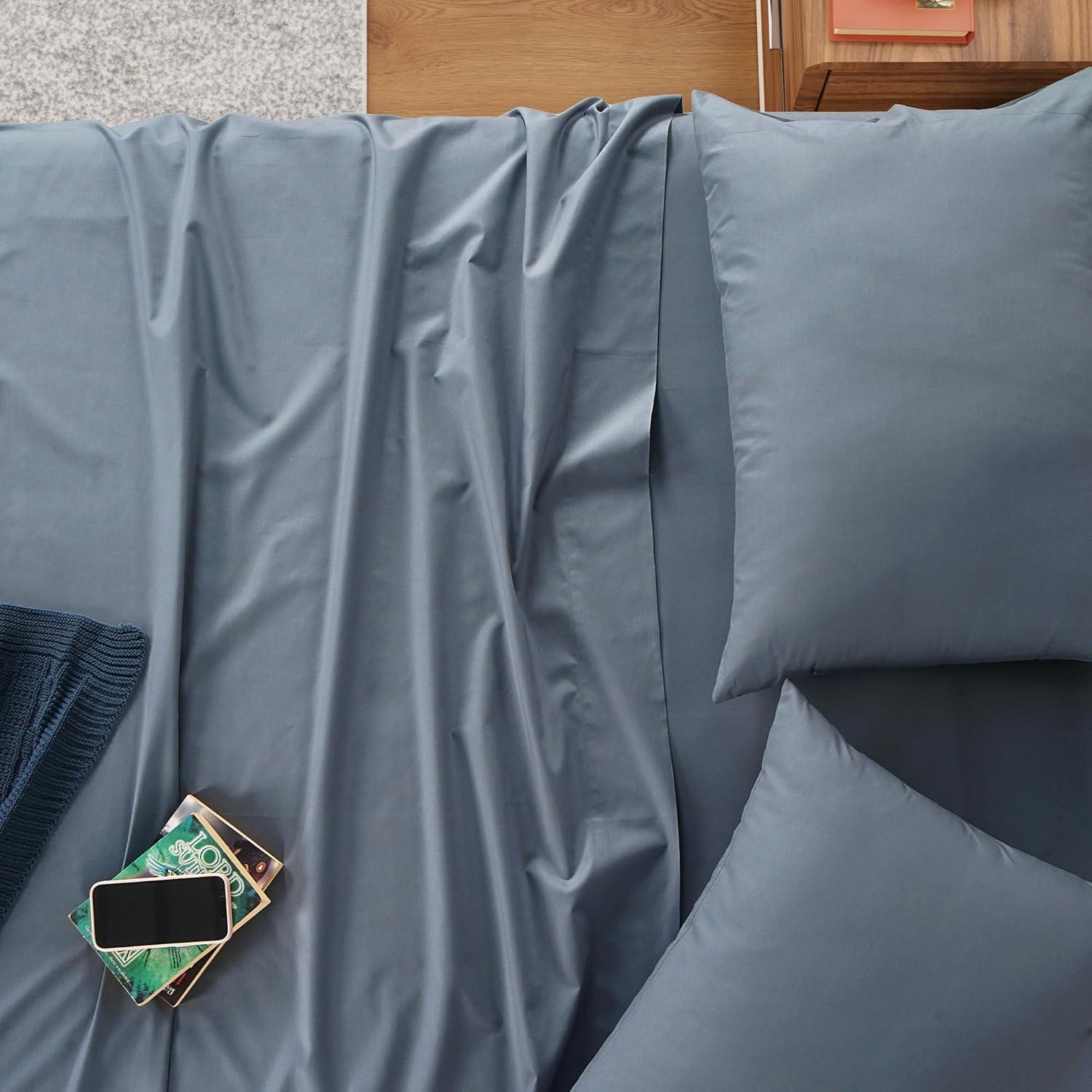 Juego de Sábanas Individual 100% Algodón Egipcio IZOD - Pizarra Azul