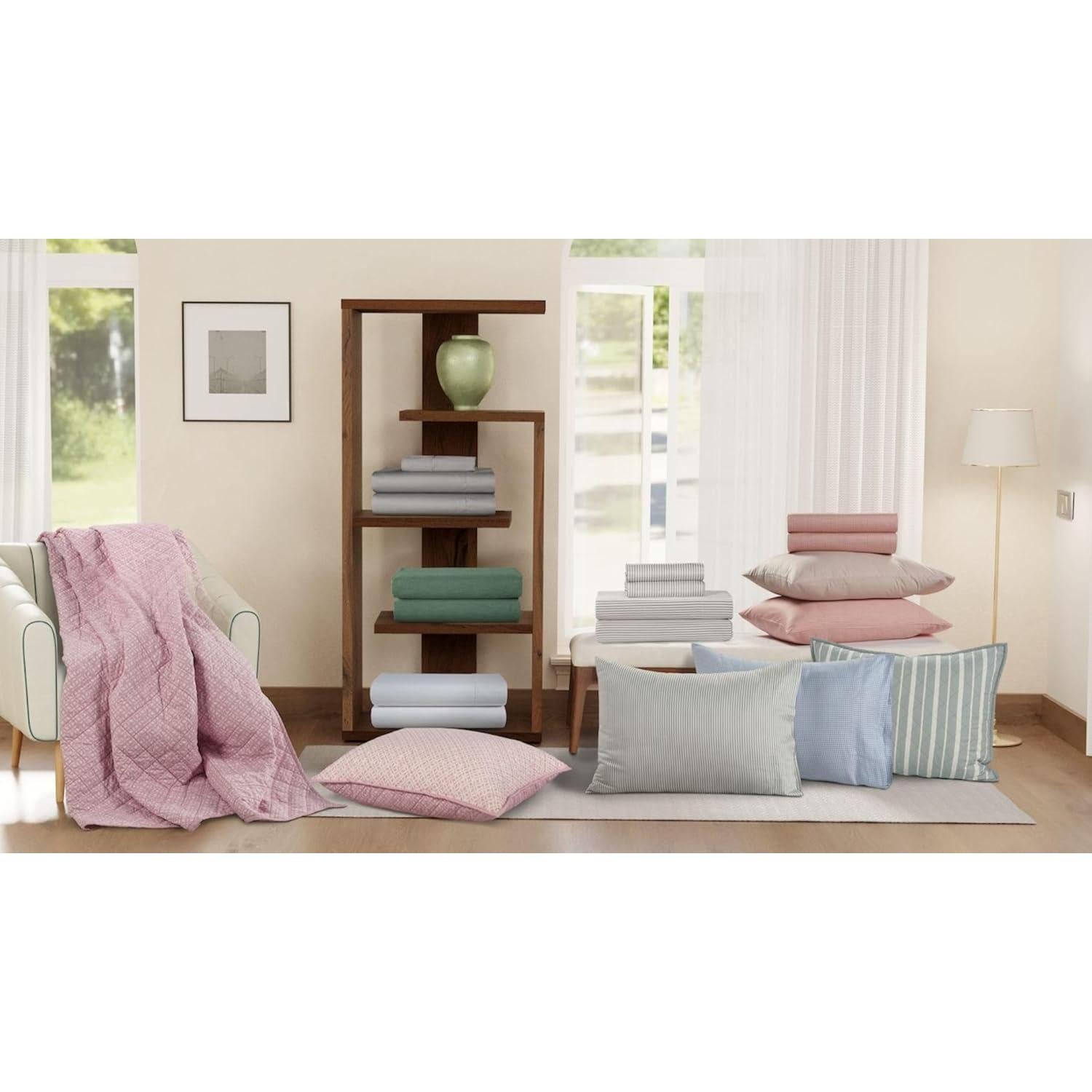 Juego de Sábanas Individual 100% Algodón Egipcio IZOD - Pizarra Azul