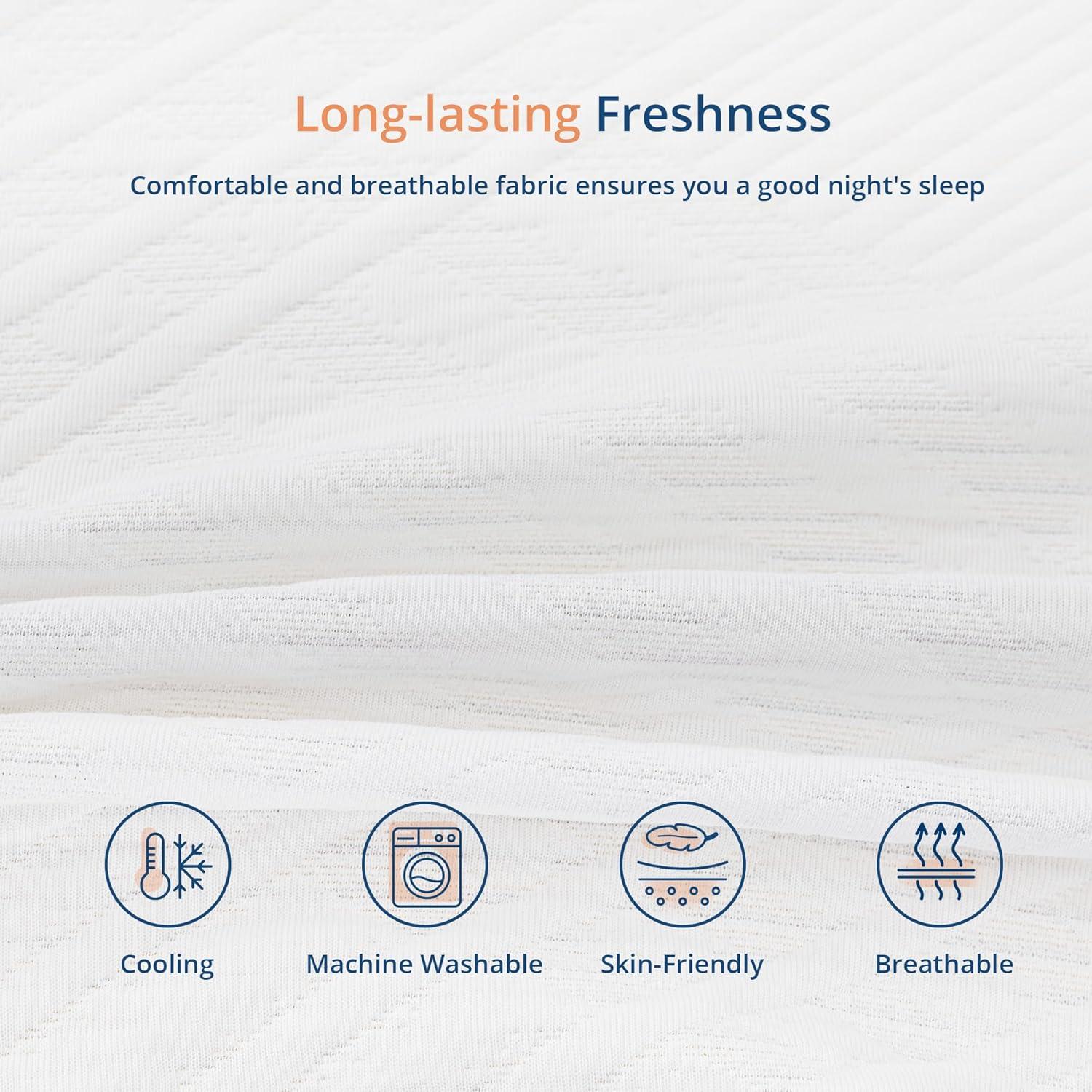 Colchón EGOHOME Twin 5 Pulgadas Espuma de Memoria Gel Verde