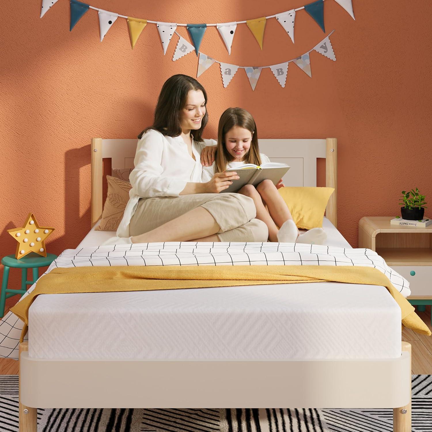 Colchón EGOHOME Twin 5 Pulgadas Espuma de Memoria Gel Verde