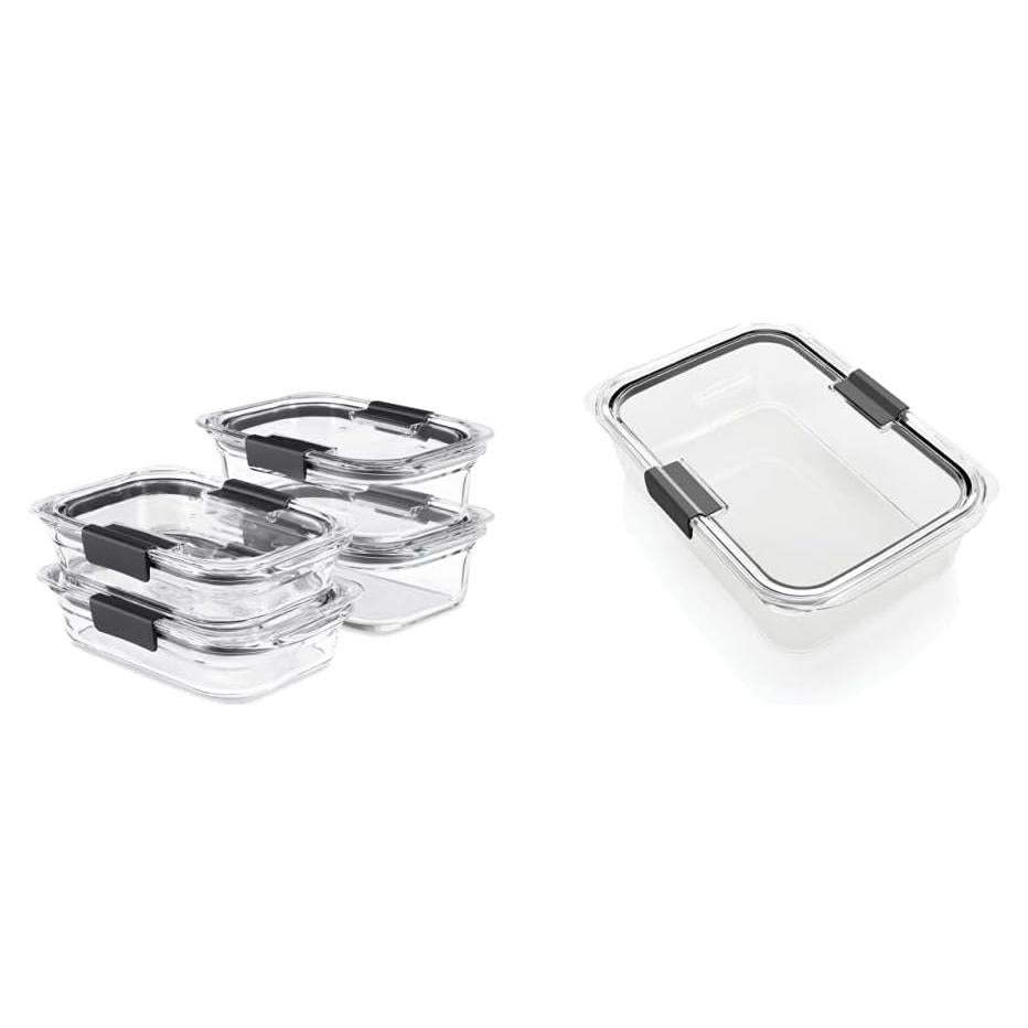 Conjunto de Contenedores de Almacenamiento Rubbermaid Brilliance 8 Piezas