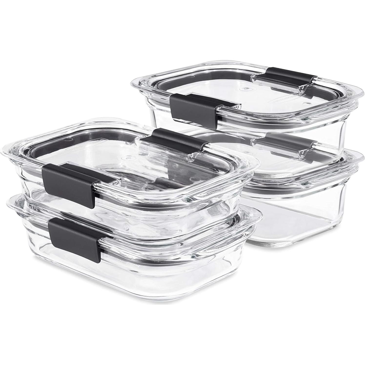 Conjunto de Contenedores de Almacenamiento Rubbermaid Brilliance 8 Piezas