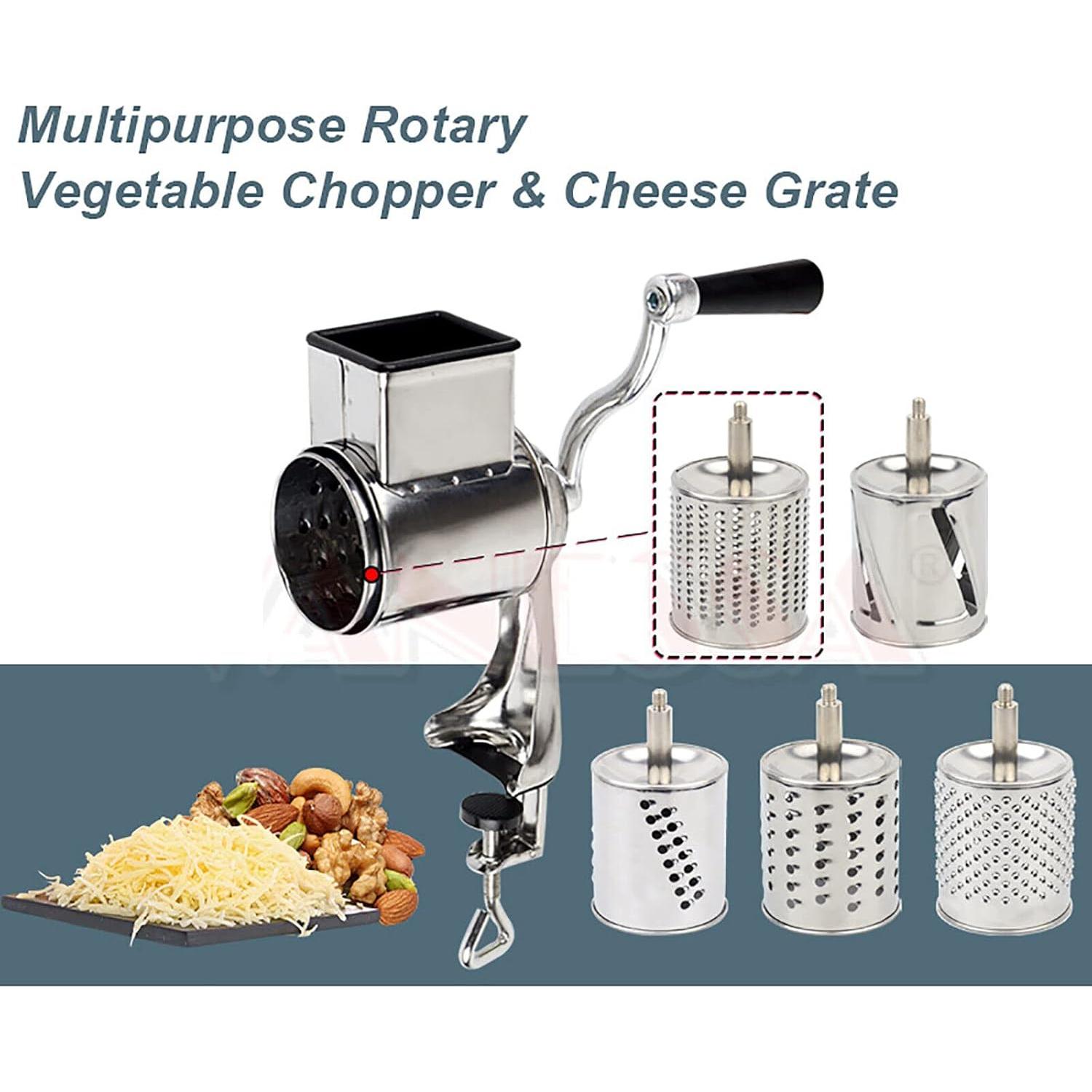 Rallador Rotatorio DYNAMI de Acero Inoxidable 5 en 1 Plata