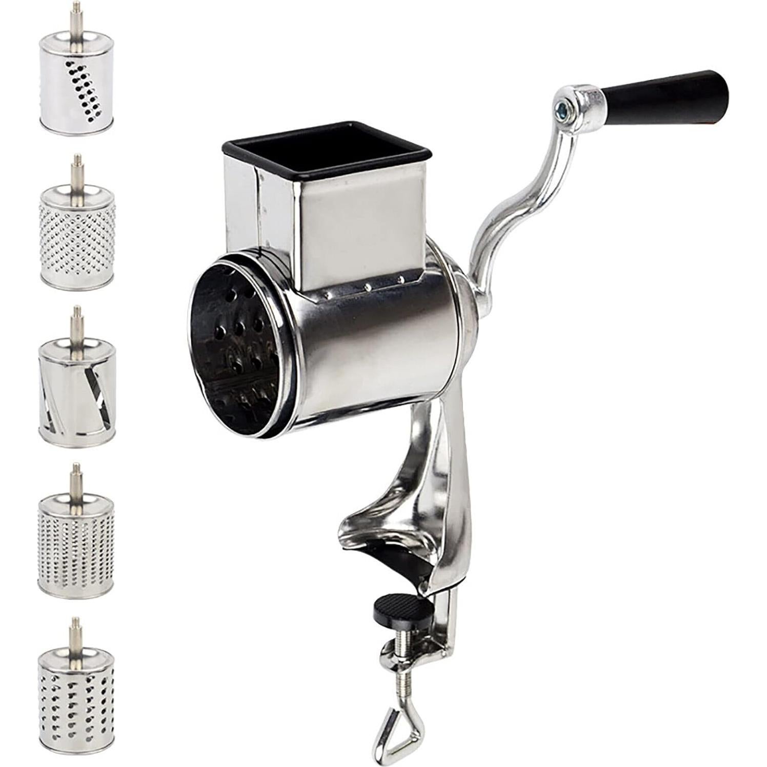 Rallador Rotatorio DYNAMI de Acero Inoxidable 5 en 1 Plata