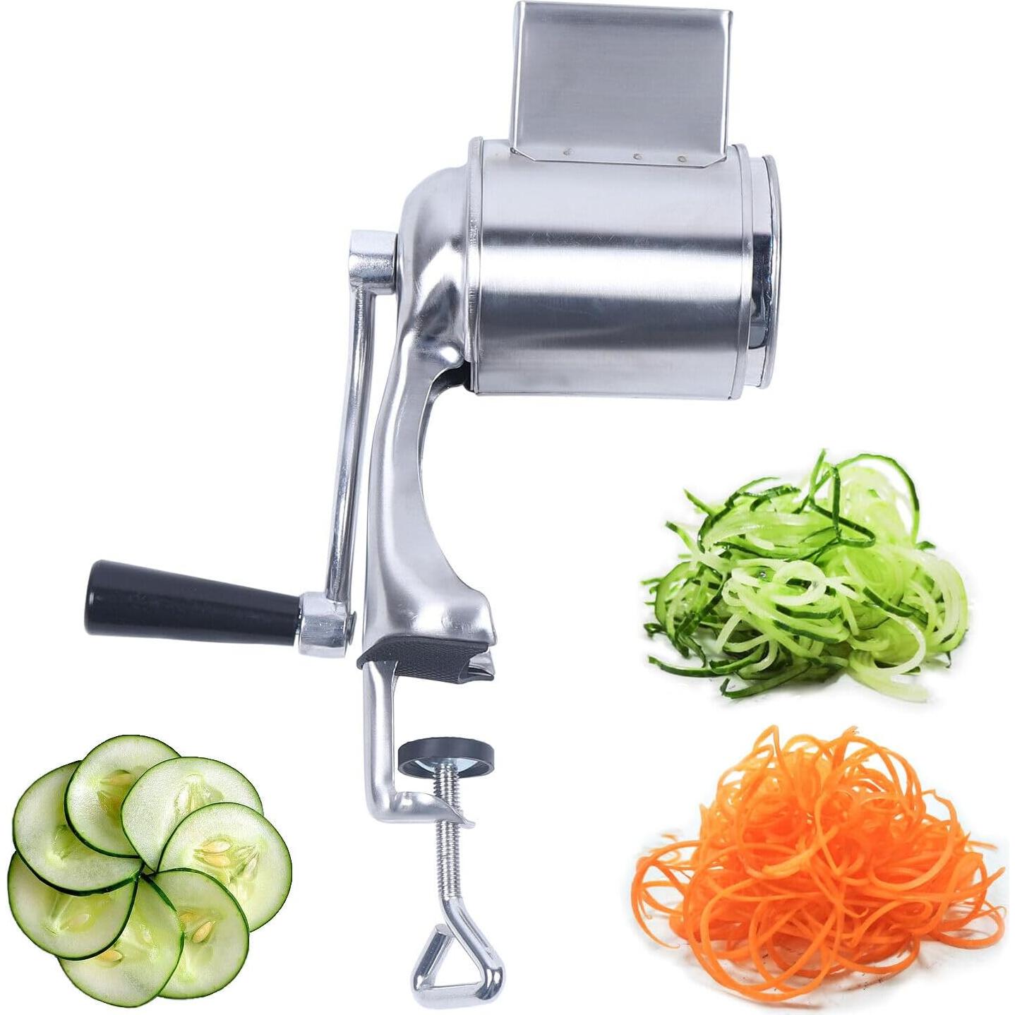 Rallador Rotatorio DYNAMI de Acero Inoxidable 5 en 1 Plata