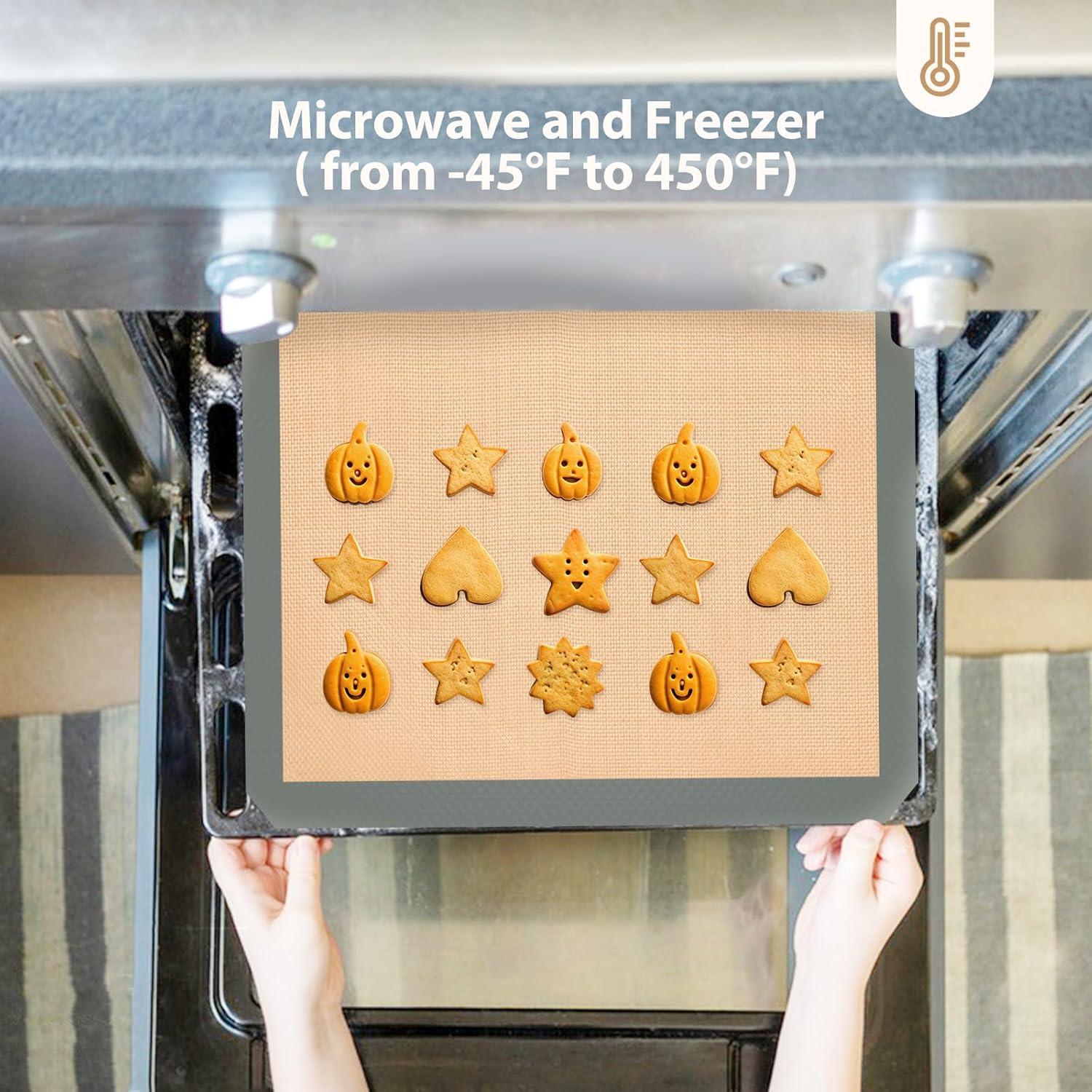 Alfombrilla de Silicona para Hornear TREASO - 3 Piezas Antiadherente