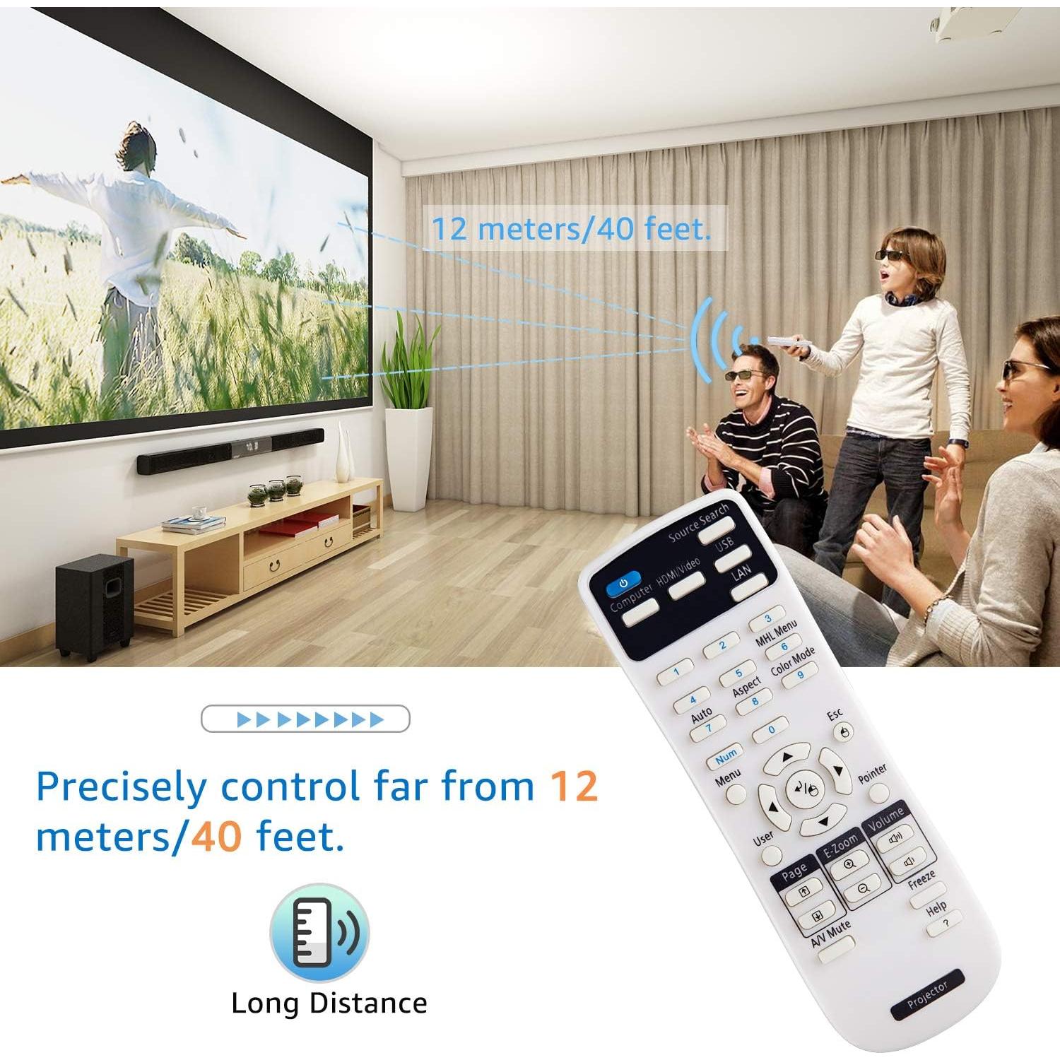 Control Remoto OMAIC para Proyectores Epson - Compatible con Powerlite, Home Cinema, EB, EX, VS, EMP