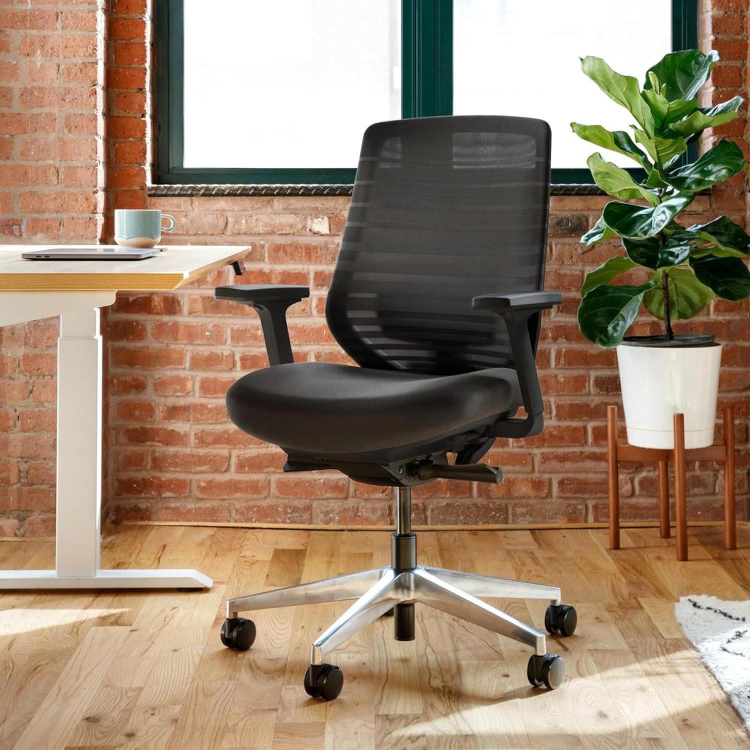 Silla Ergonómica Branch Todo Negro - Ajustable, Soporte Lumbar