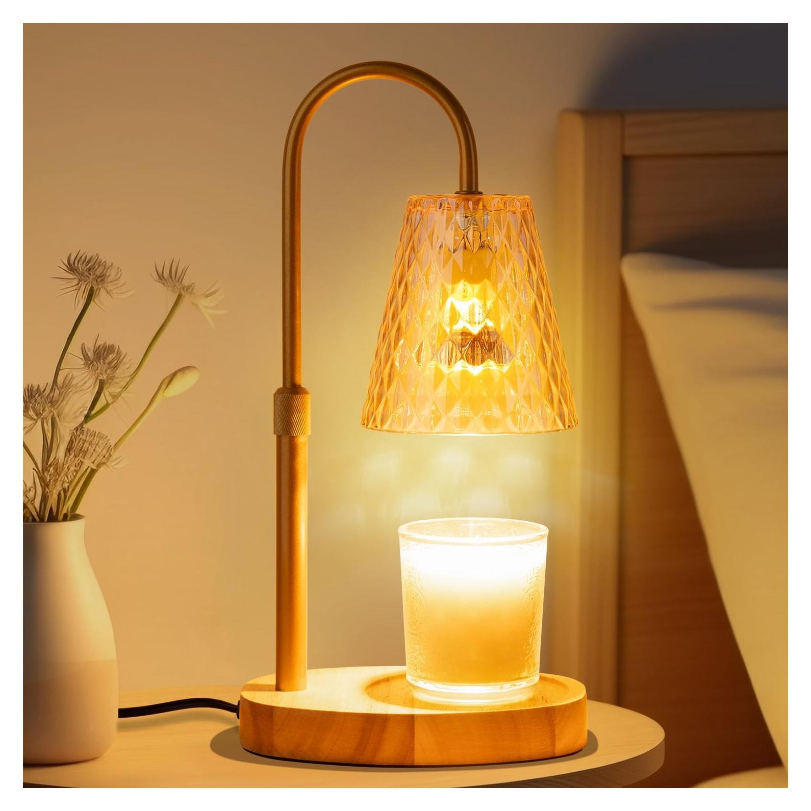 Lámpara Calentadora de Velas SAEIHGAE Ámbar con Temporizador