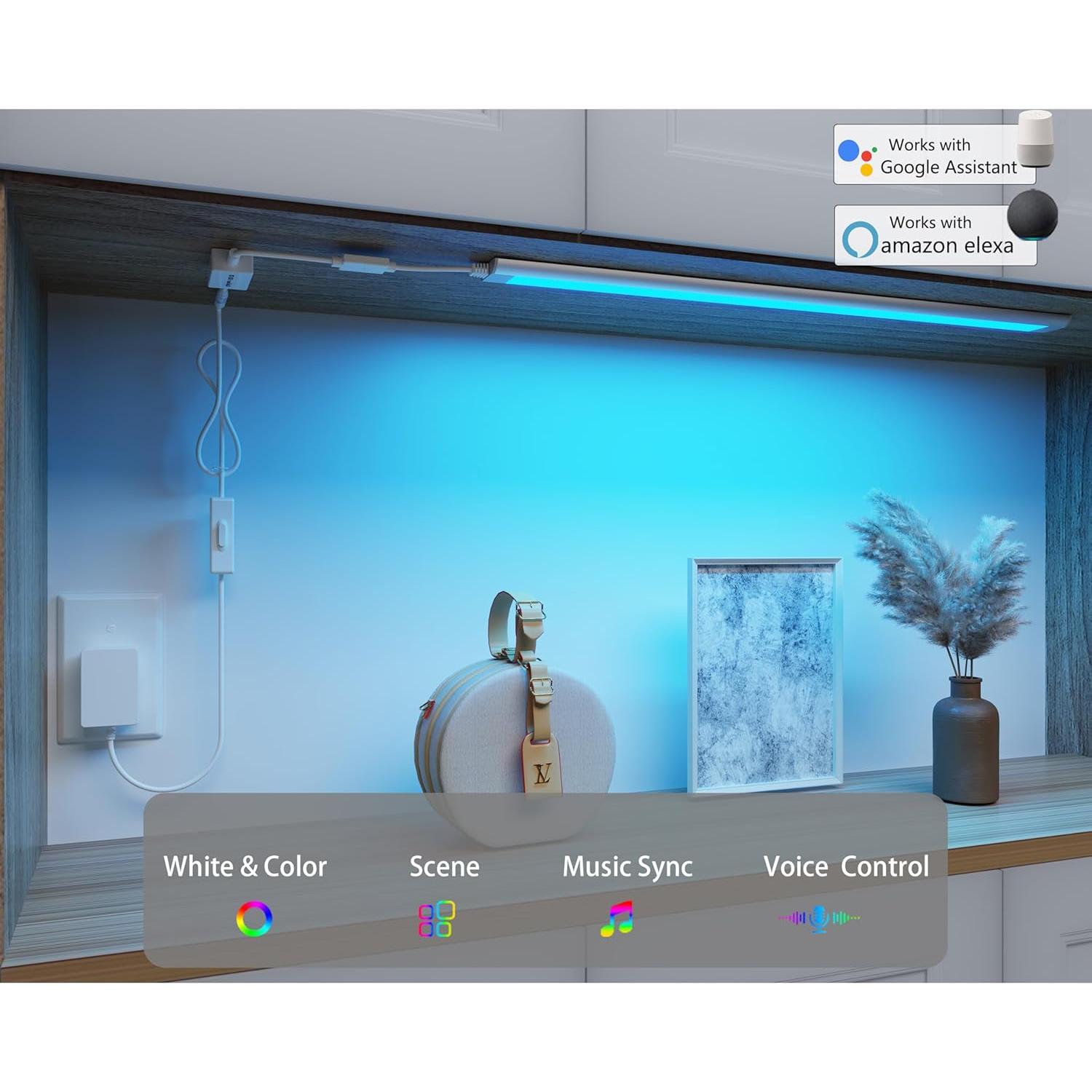 Barra de Luz LED LAMPAOUS CabiSmart RGBCW 30.48 cm Ajustable