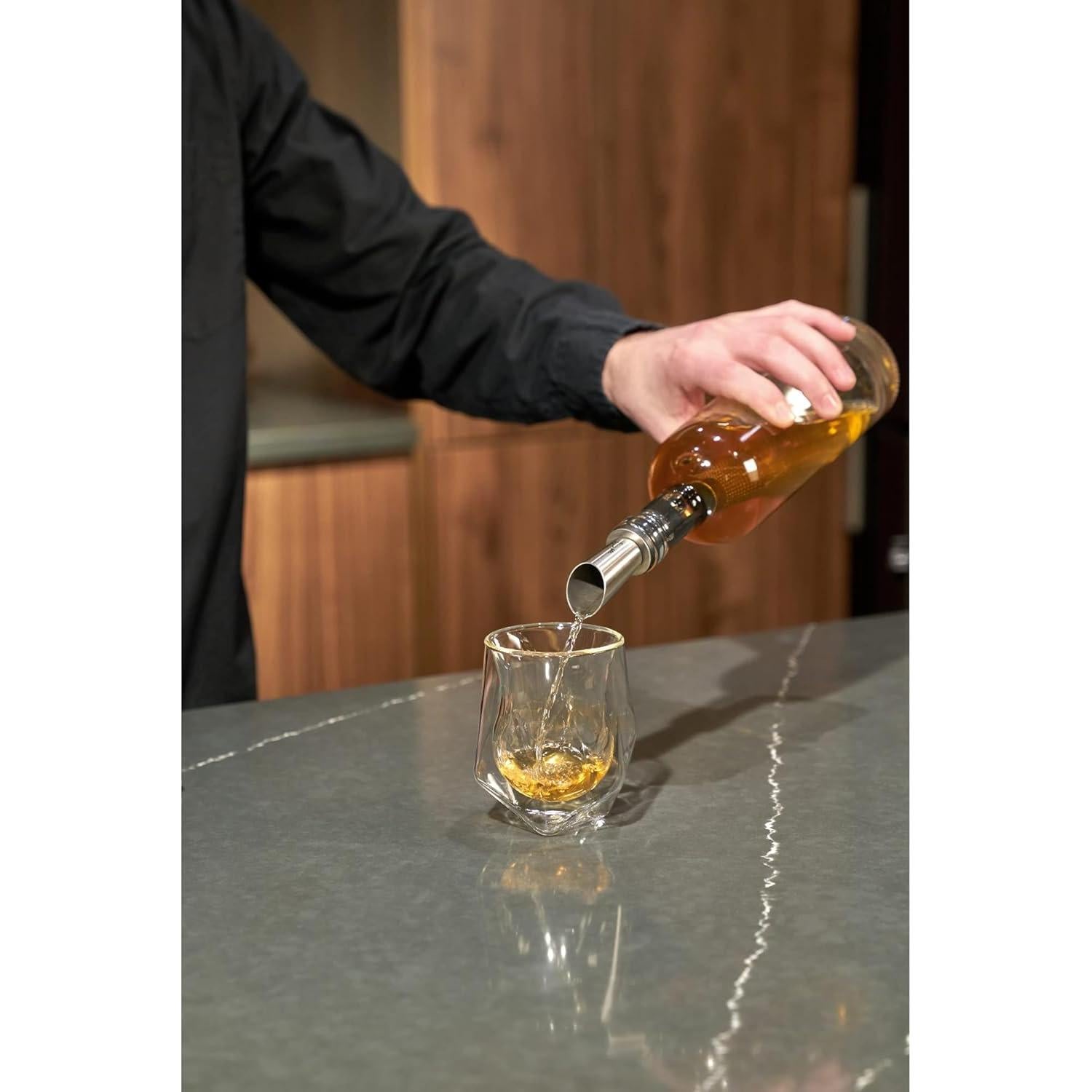 Vaso de Whisky Aerador Viski Doble Pared 207 ml Apto Lavavajillas