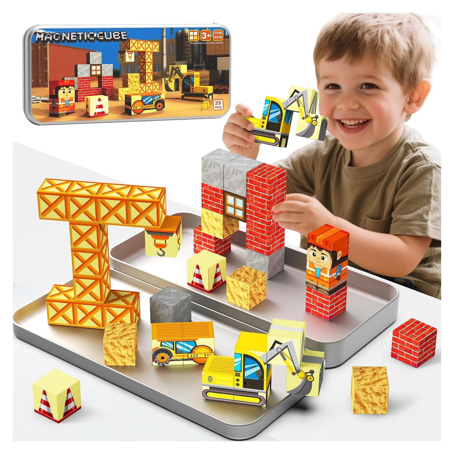 Bloques Magnéticos Gamcrown 35 Piezas Juguete Educativo STEM